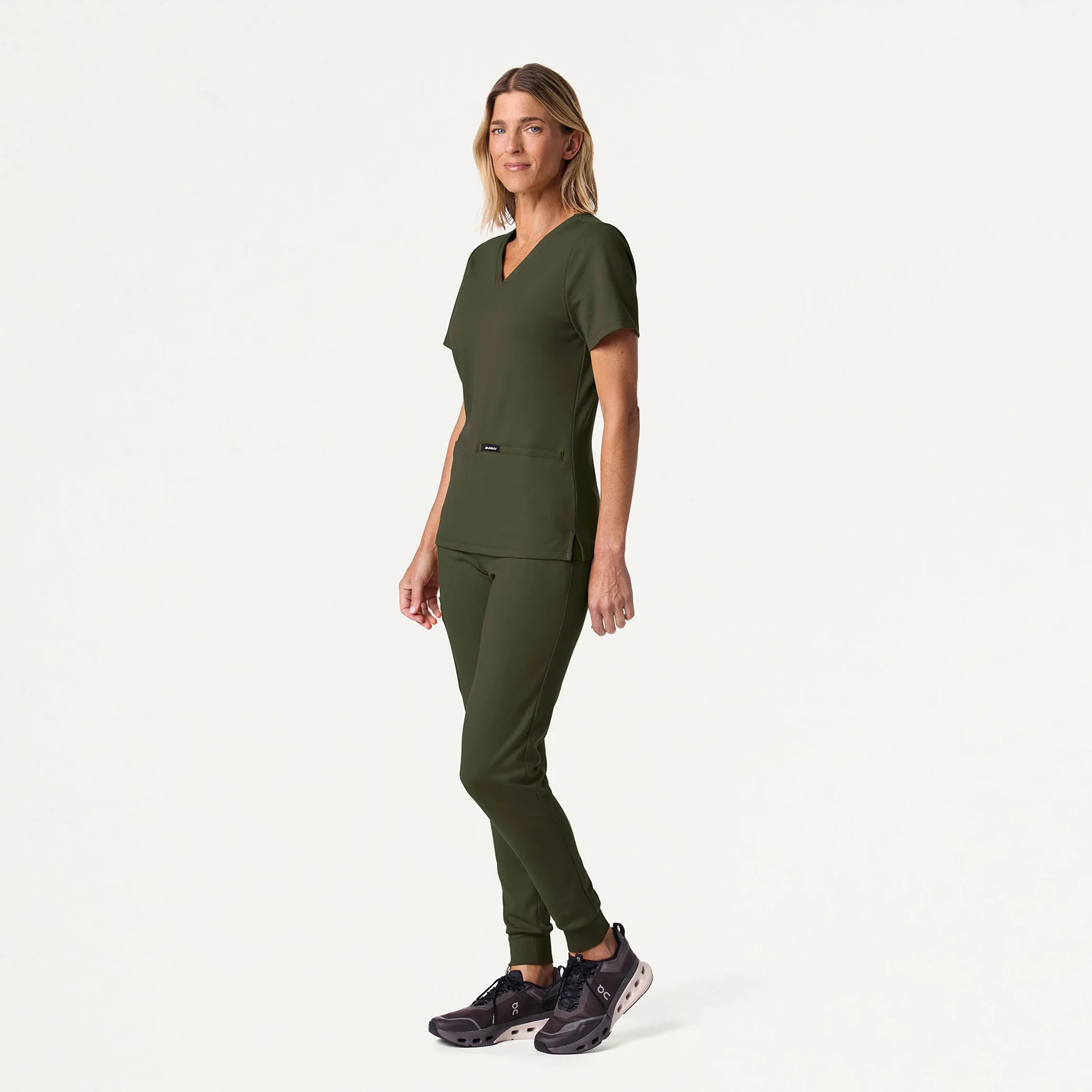 Cesi Slim UltraSOFT™ Scrub Top - Deep Olive - Image 2