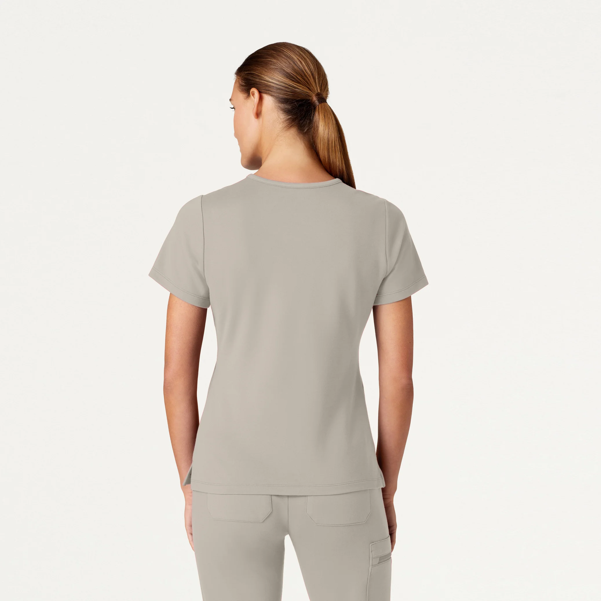 Cesi Slim UltraSOFT™ Scrub Top - Fog - Image 3