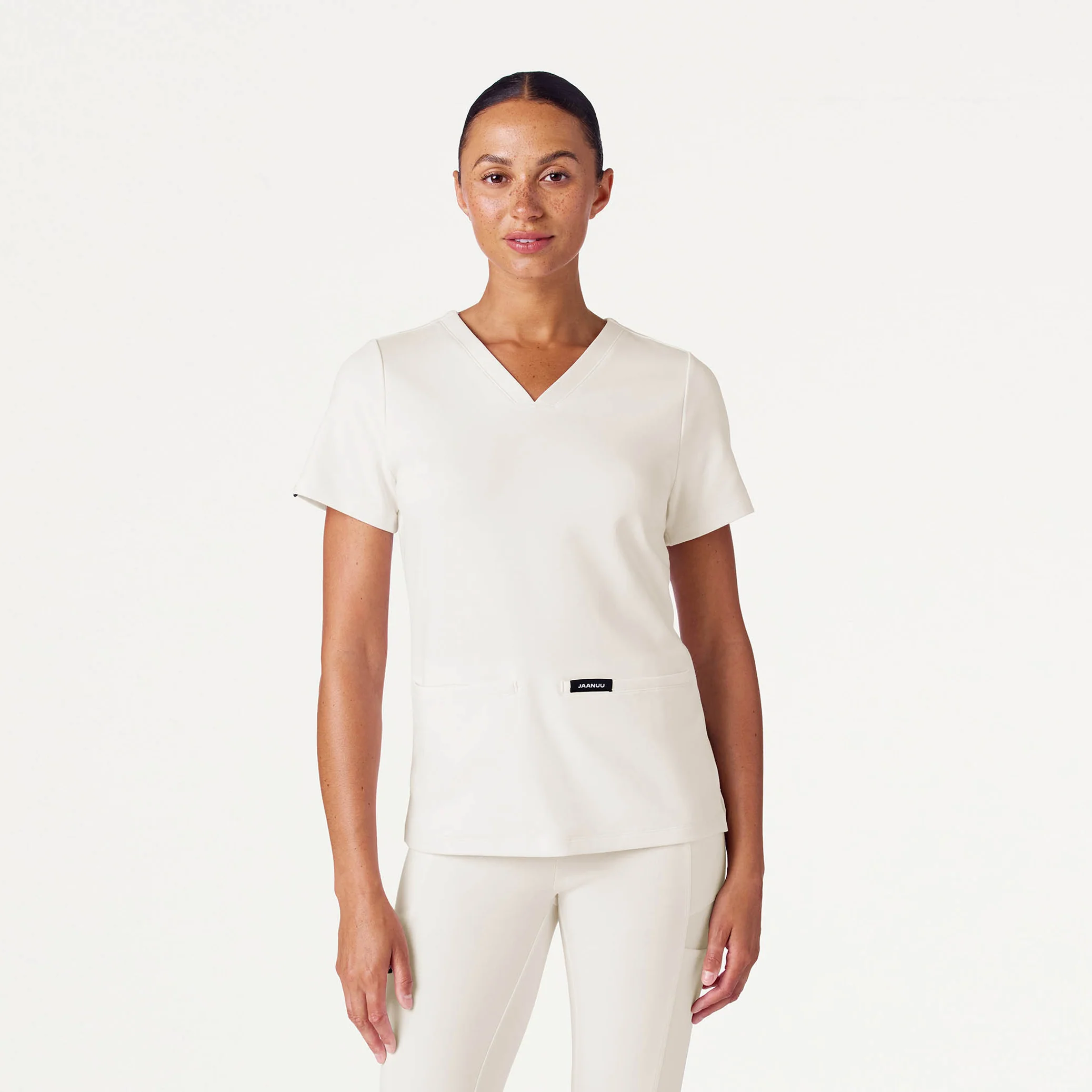 Cesi Slim UltraSOFT™ Scrub Top - Frost