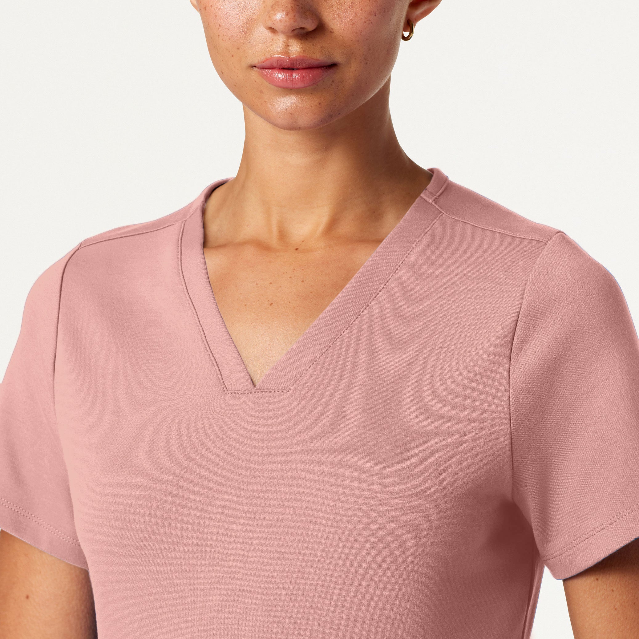 Cesi Slim UltraSOFT™ Scrub Top - Mauve - Image 5