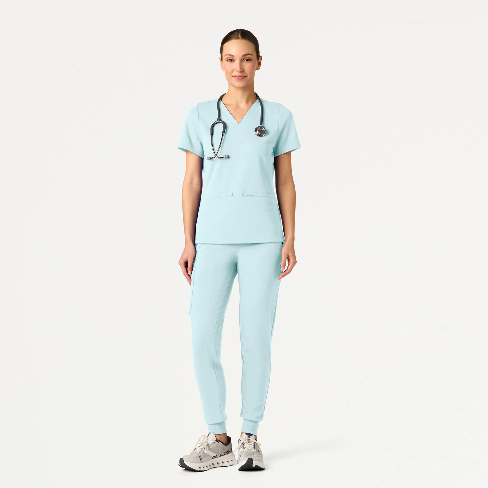 Cesi Slim UltraSOFT™ Scrub Top - Sky Blue - Image 3
