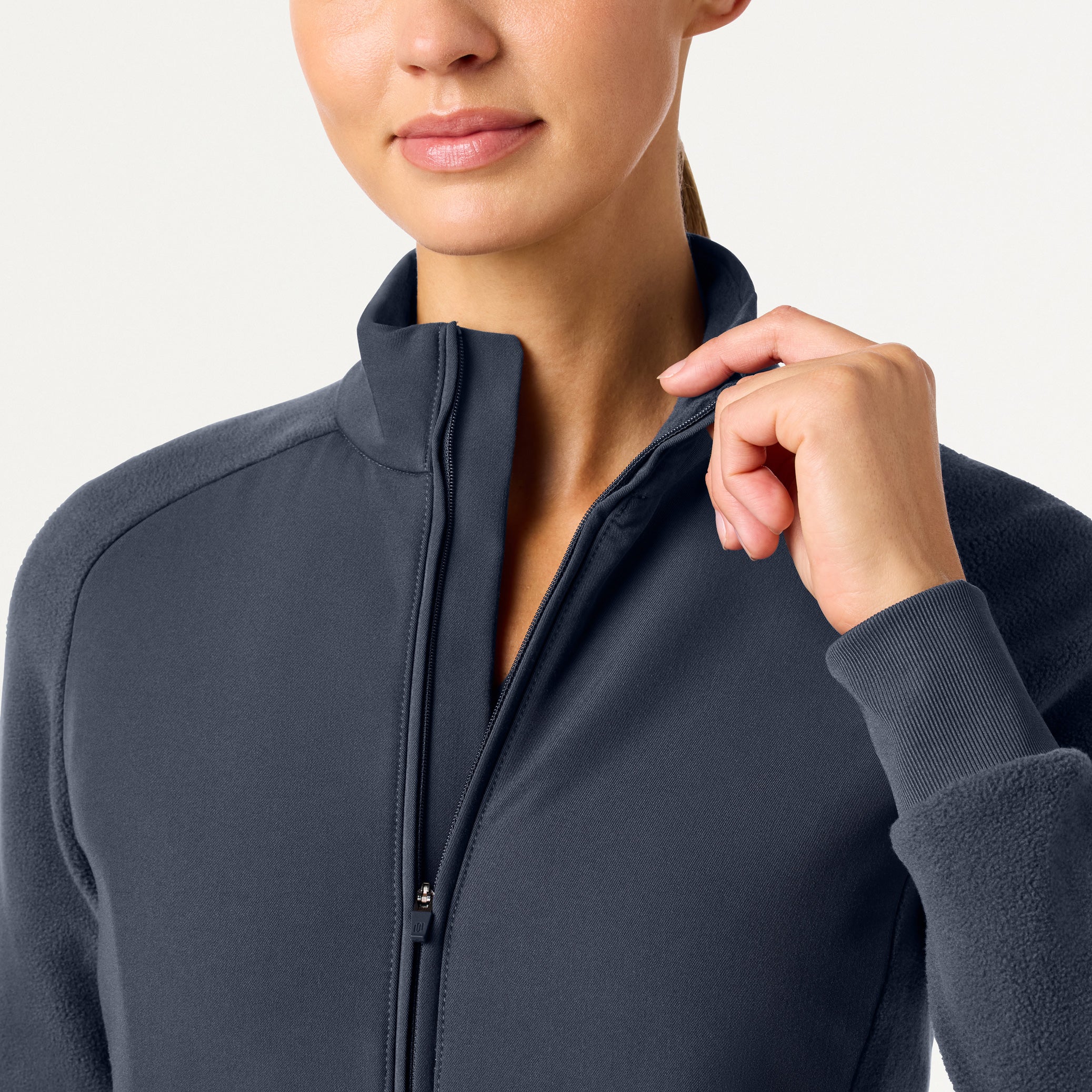 Cloud Hybrid Fleece Bomber Jacket - Carbon Gray - Image 5