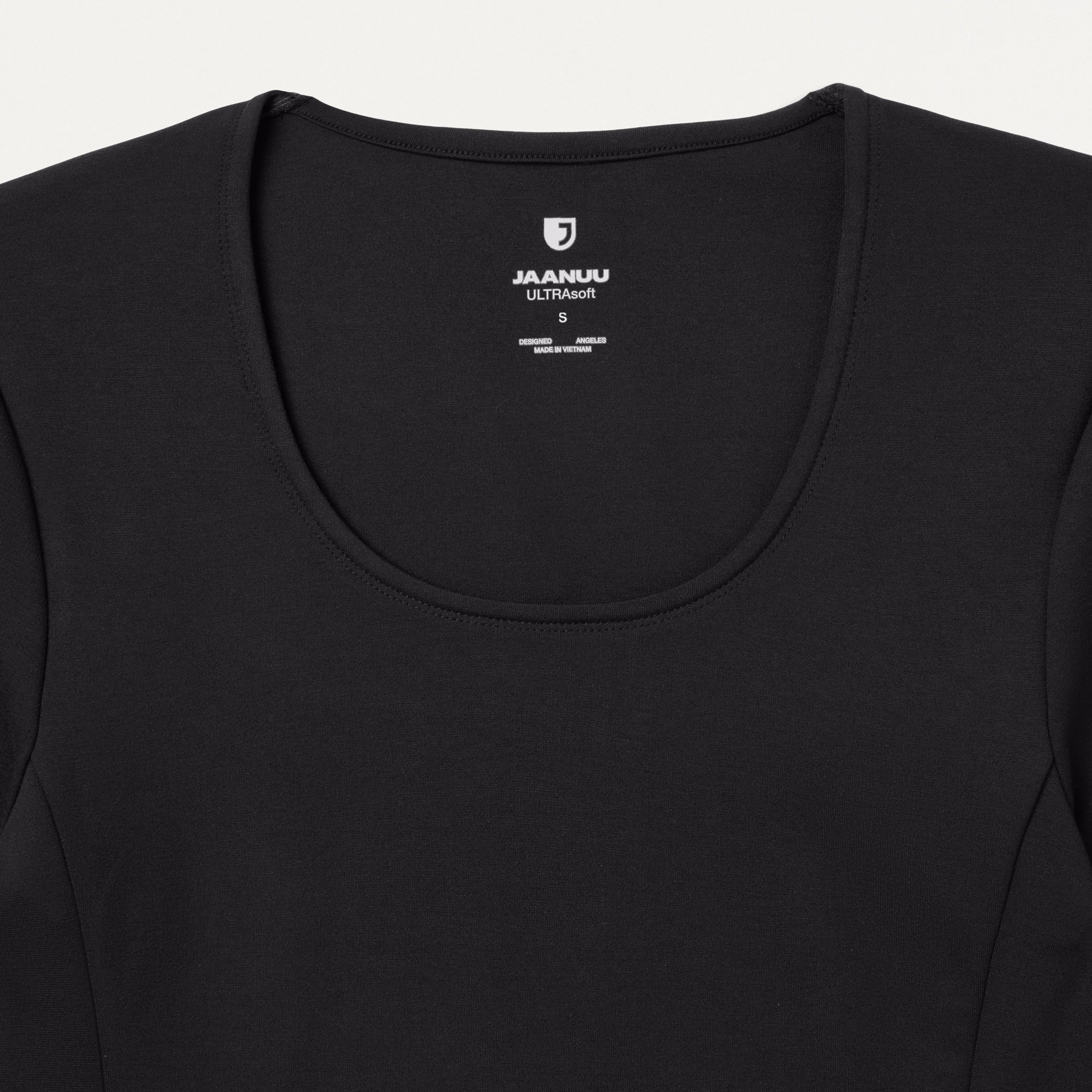 Cora U-Neck UltraSOFT™ Scrub Top - Black - Image 4