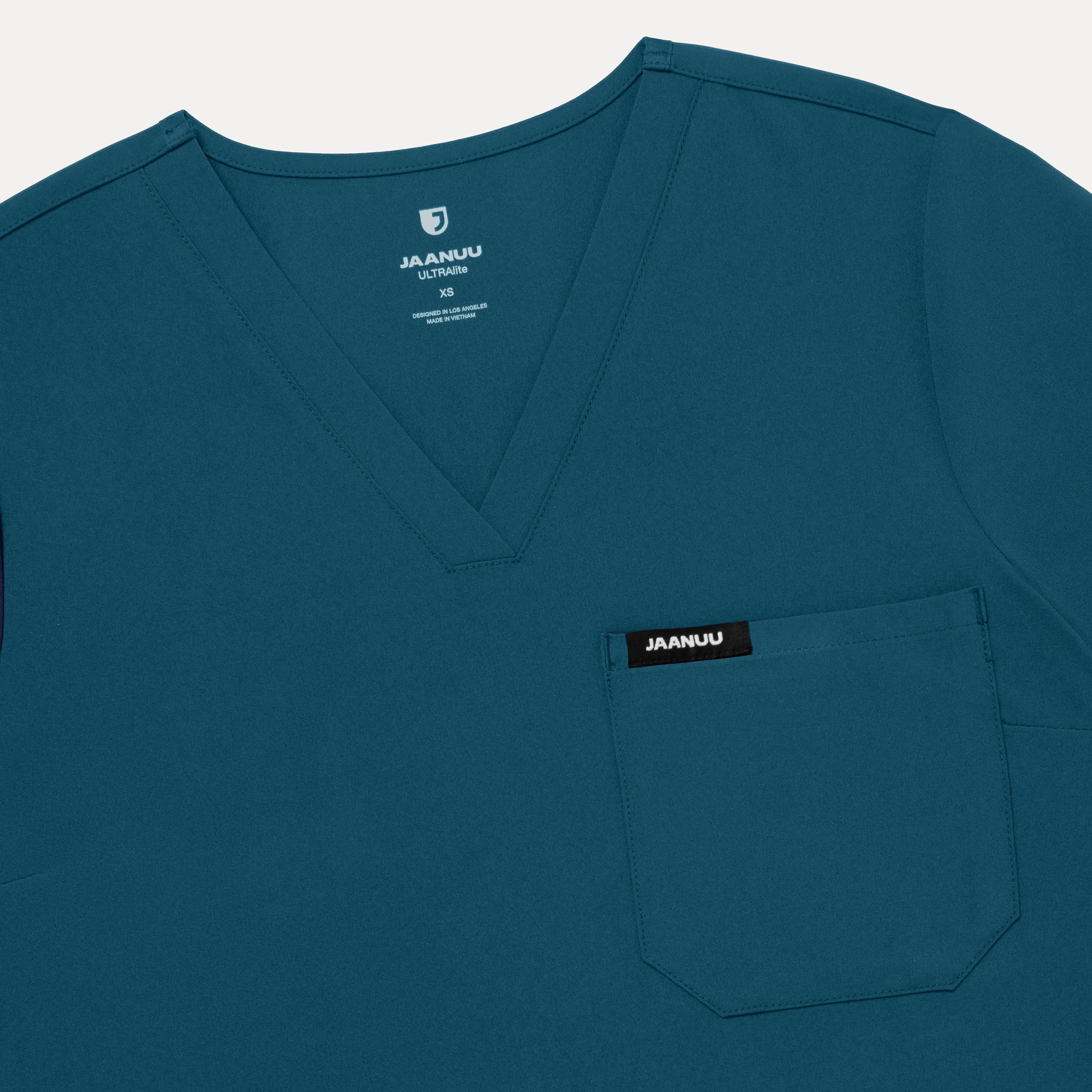 Harlow Slim 1-Pocket Scrub Top - Caribbean Blue - Image 5