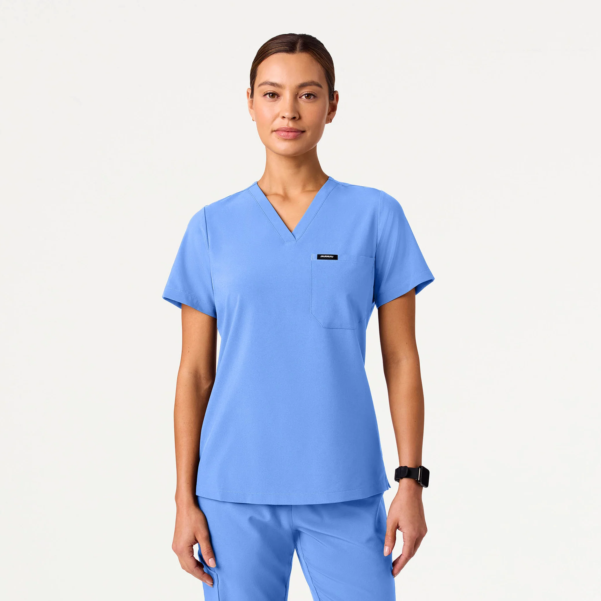 Harlow Slim 1-Pocket Scrub Top - Ceil Blue