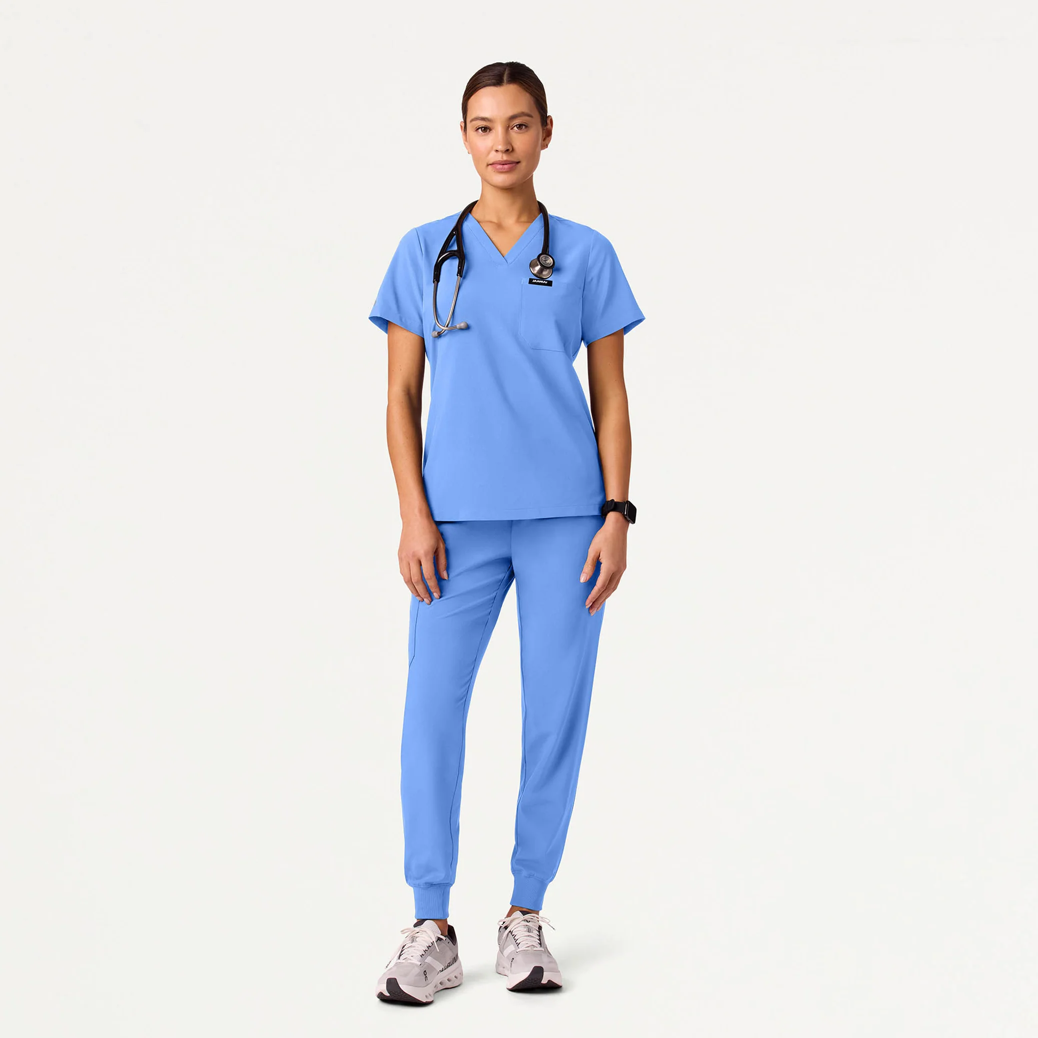 Harlow Slim 1-Pocket Scrub Top - Ceil Blue - Image 2