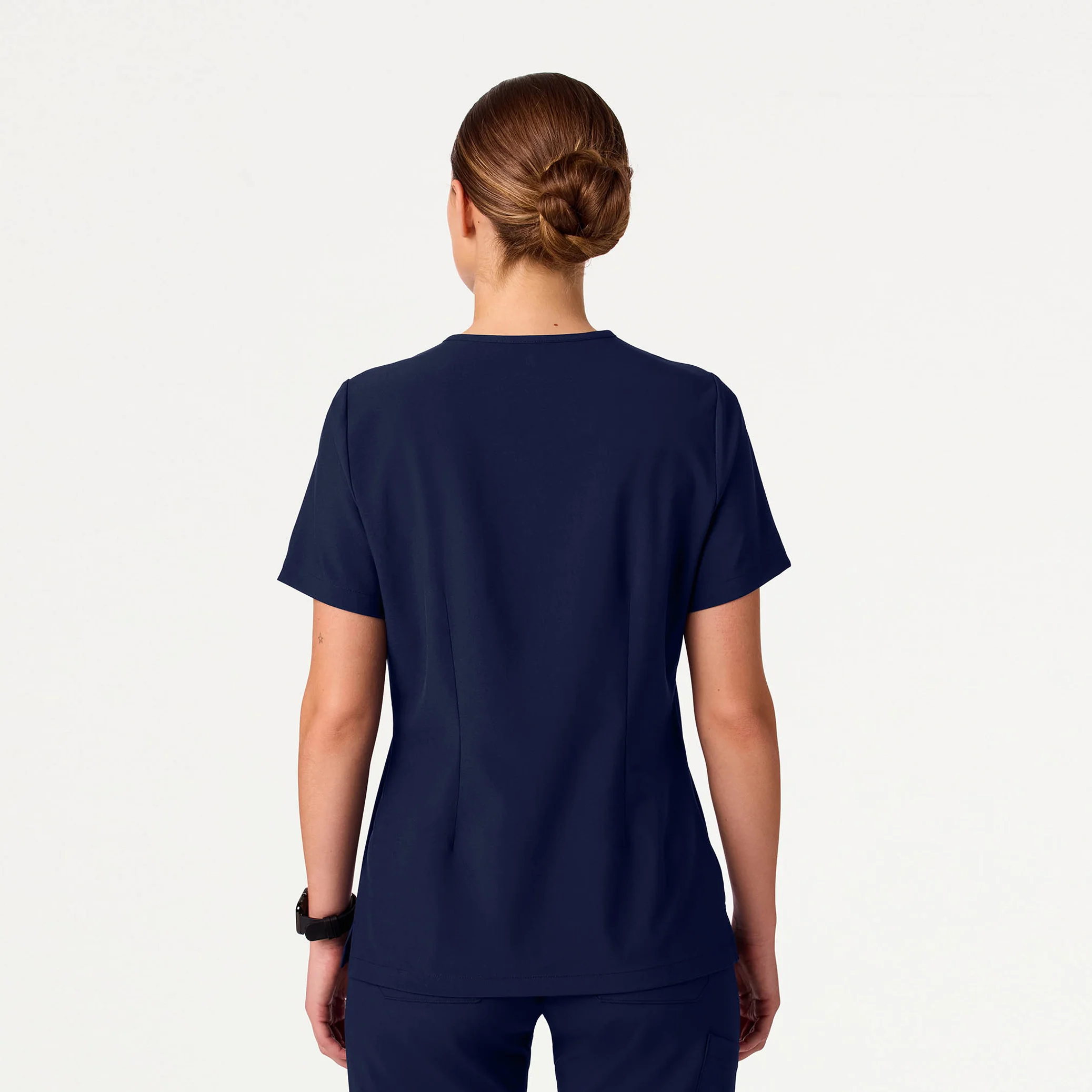 Harlow Slim 1-Pocket Scrub Top - Midnight Navy - Image 4