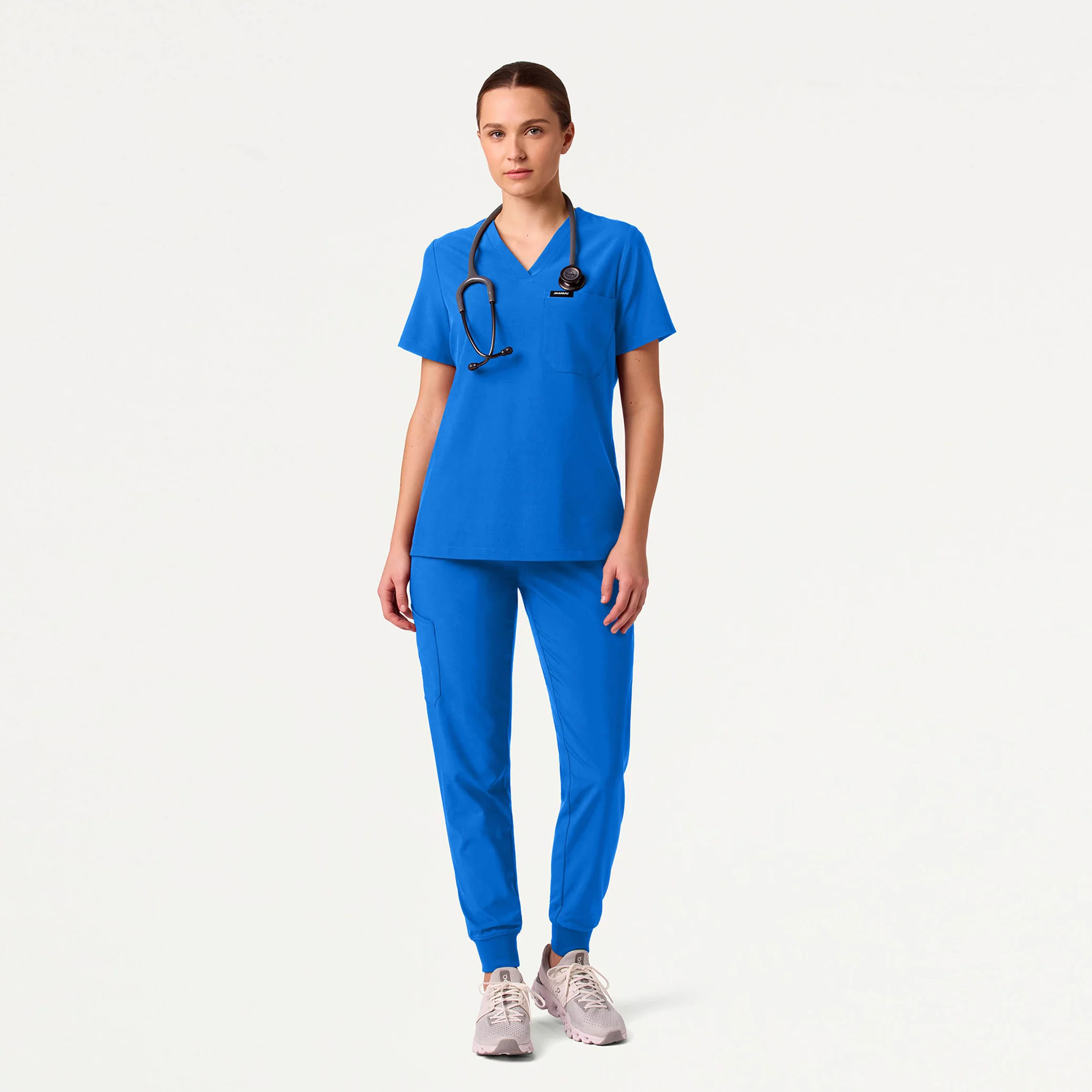 Harlow Slim 1-Pocket Scrub Top - Royal Blue - Image 2