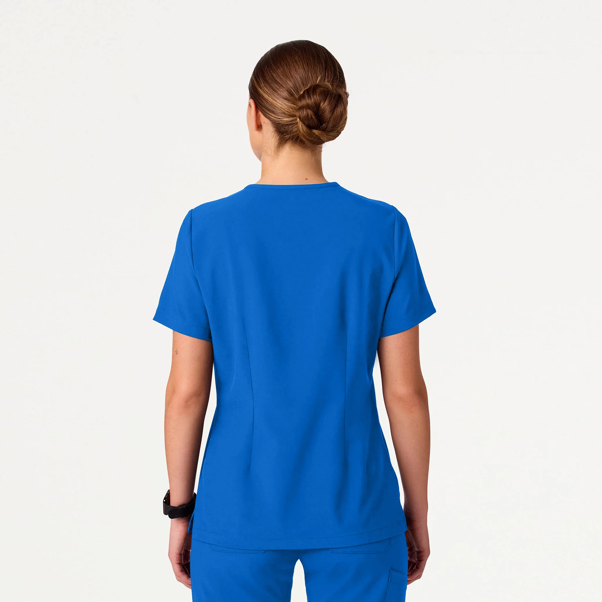 Harlow Slim 1-Pocket Scrub Top - Royal Blue - Image 4