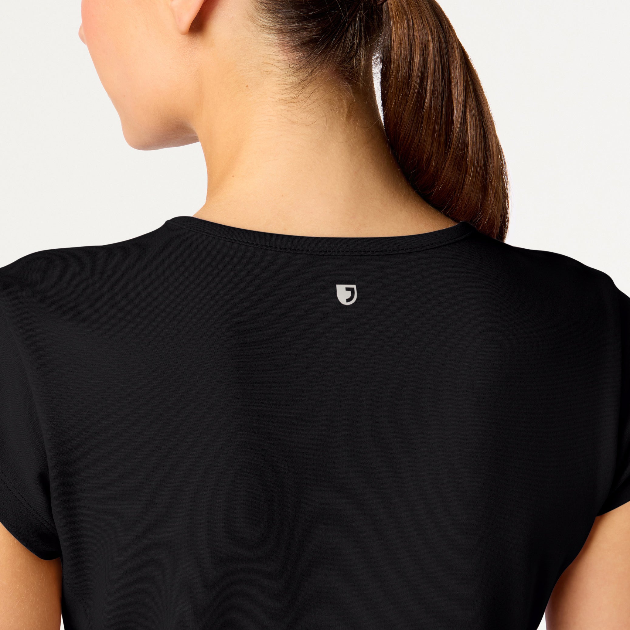 Isla Mock-Wrap UltraSOFT™ Scrub Top - Black - Image 6