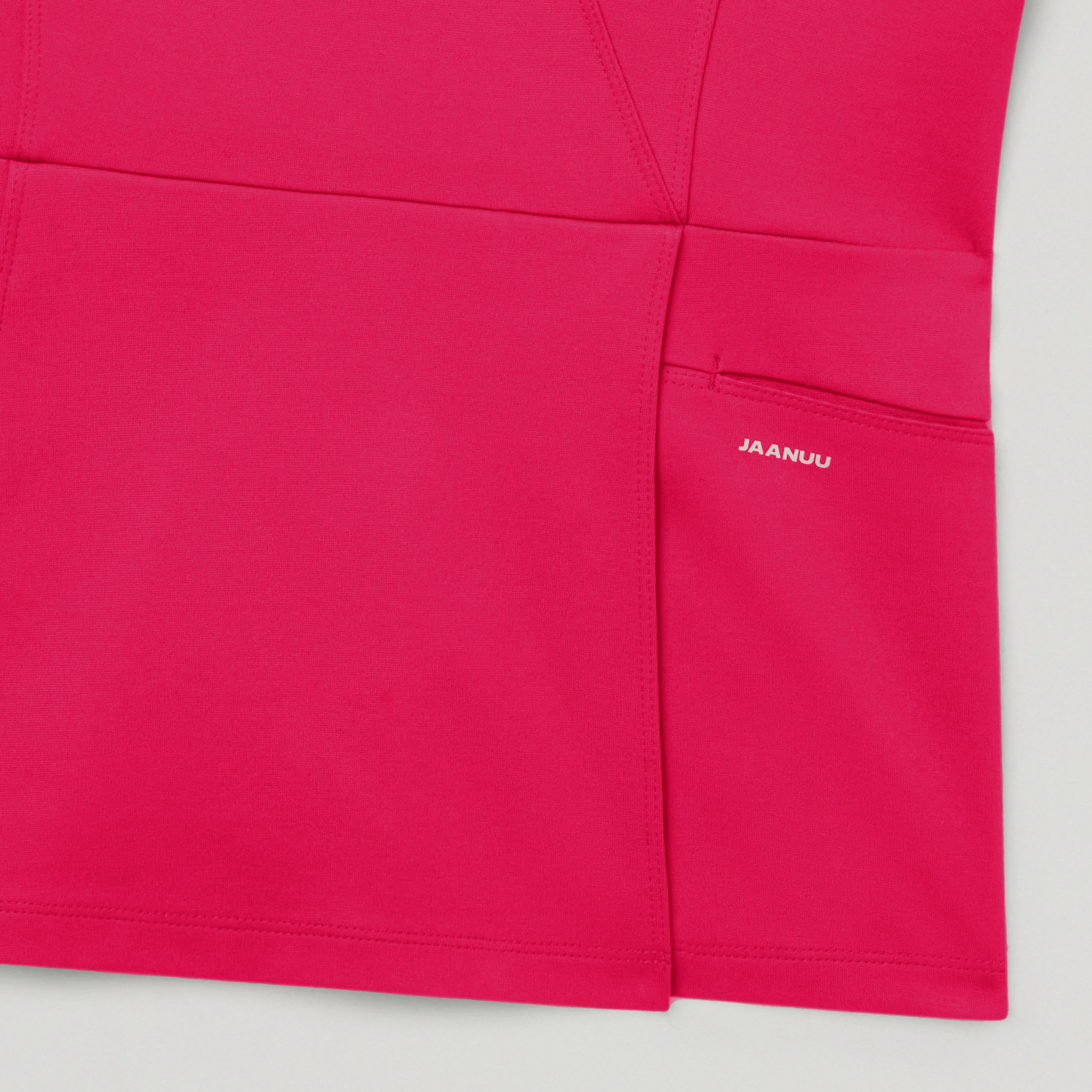 Isla Mock-Wrap UltraSOFT™ Scrub Top - Sangria - Image 5