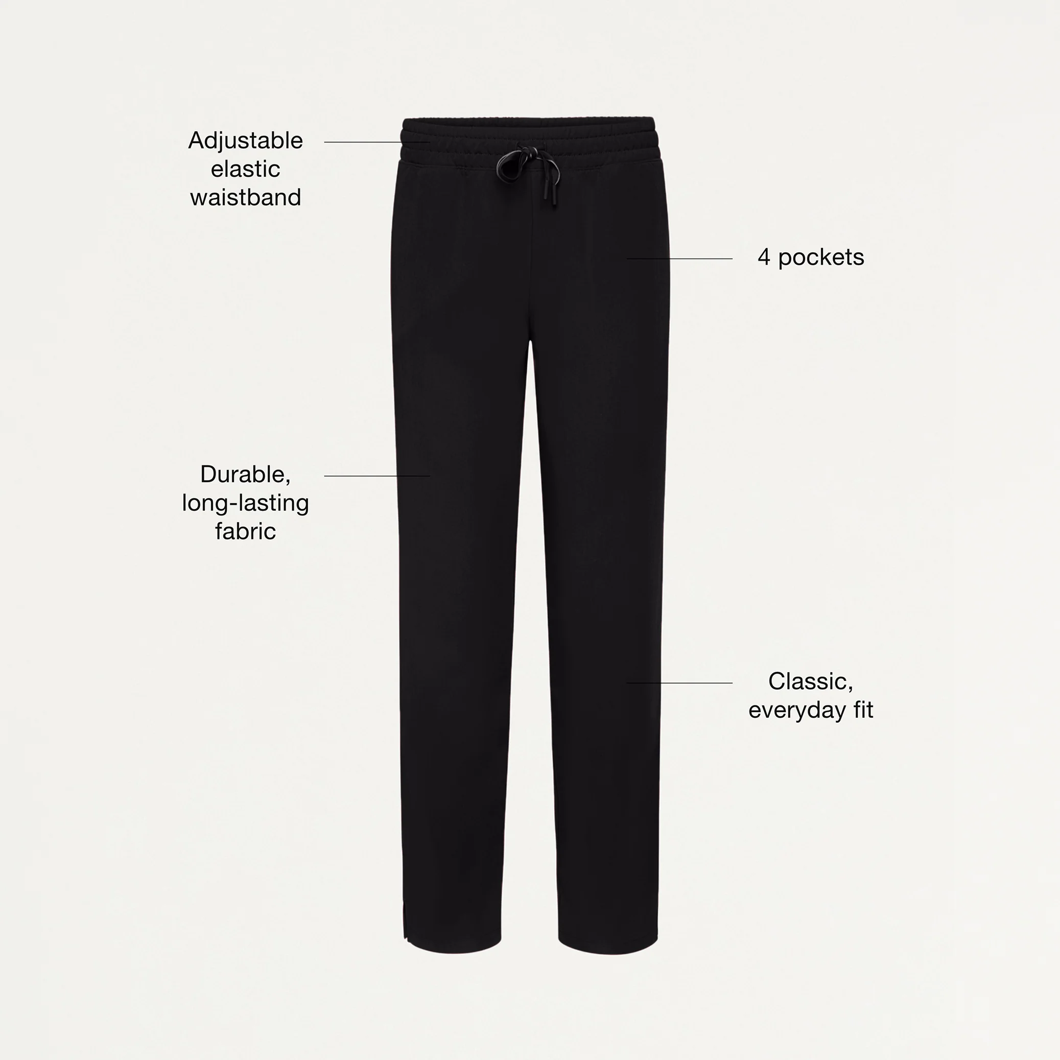 Jaanuu UltraLAST™ Essential Performance Women's 6-Pocket Scrub Set - Black - Image 5