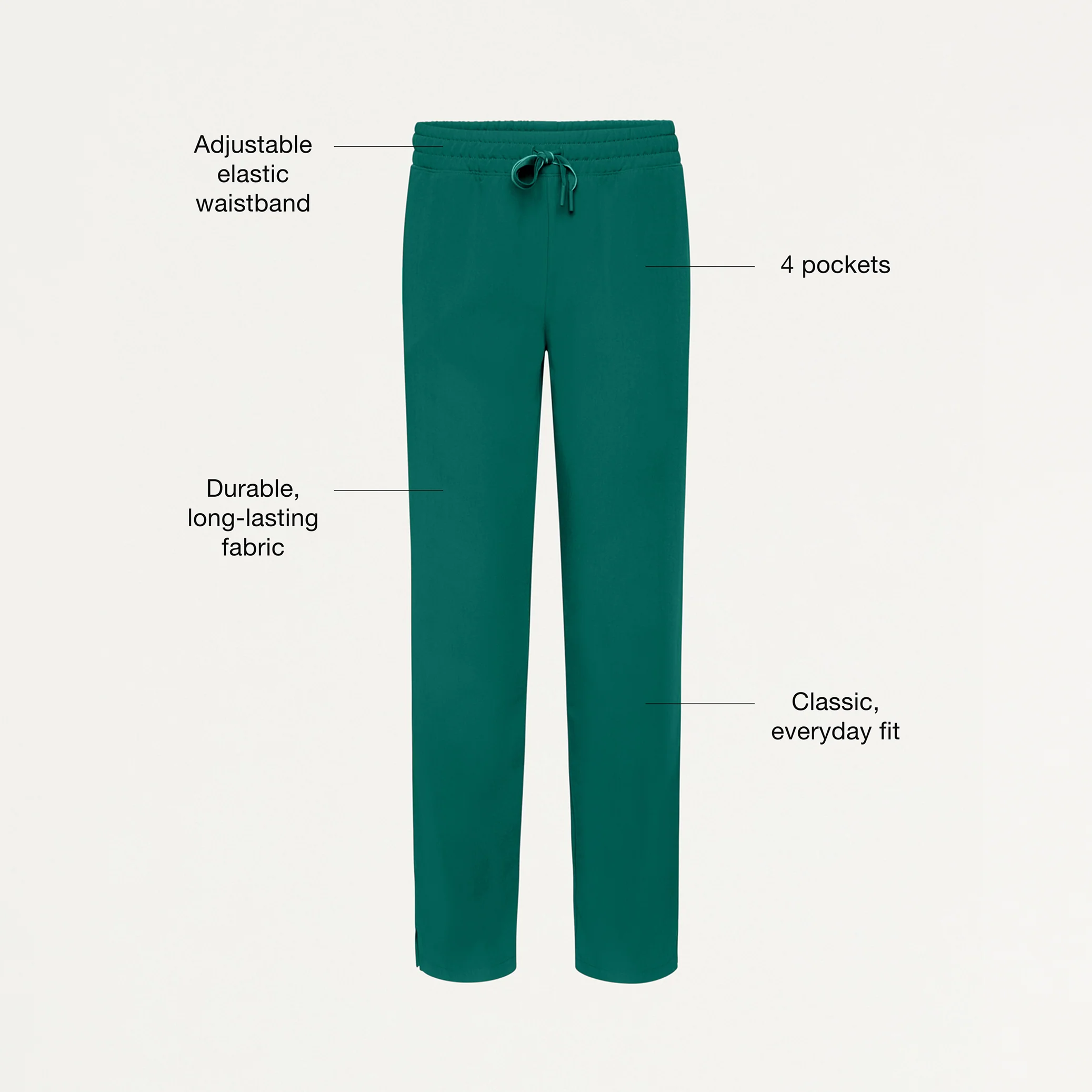 Jaanuu UltraLAST™ Essential Performance Women's 6-Pocket Scrub Set - Hunter Green - Image 5