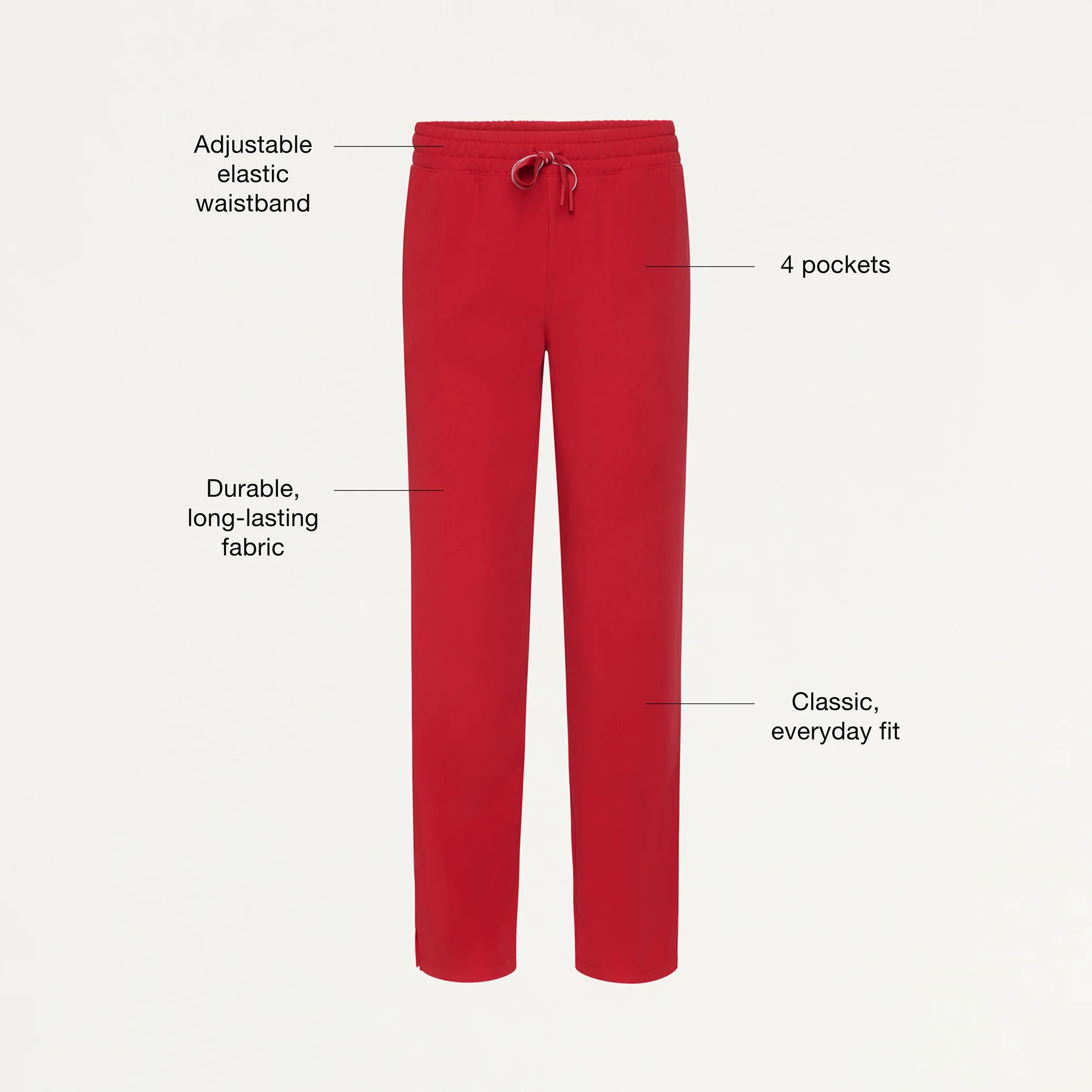 Jaanuu UltraLAST™ Essential Performance Women's 6-Pocket Scrub Set - Red - Image 5