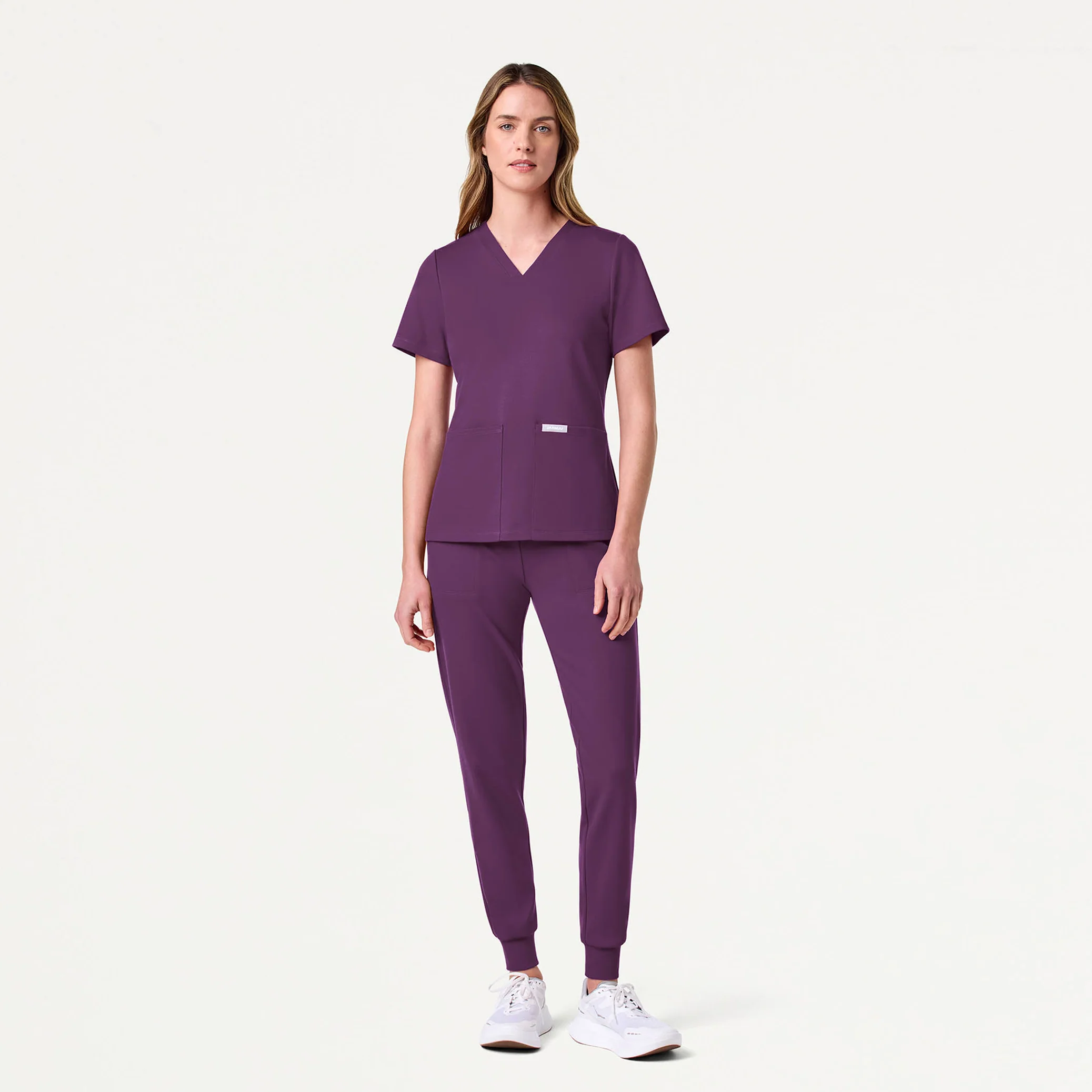 Jaanuu UltraSOFT™ Essential Comfort Women's 6-Pocket Scrub Set - Eggplant