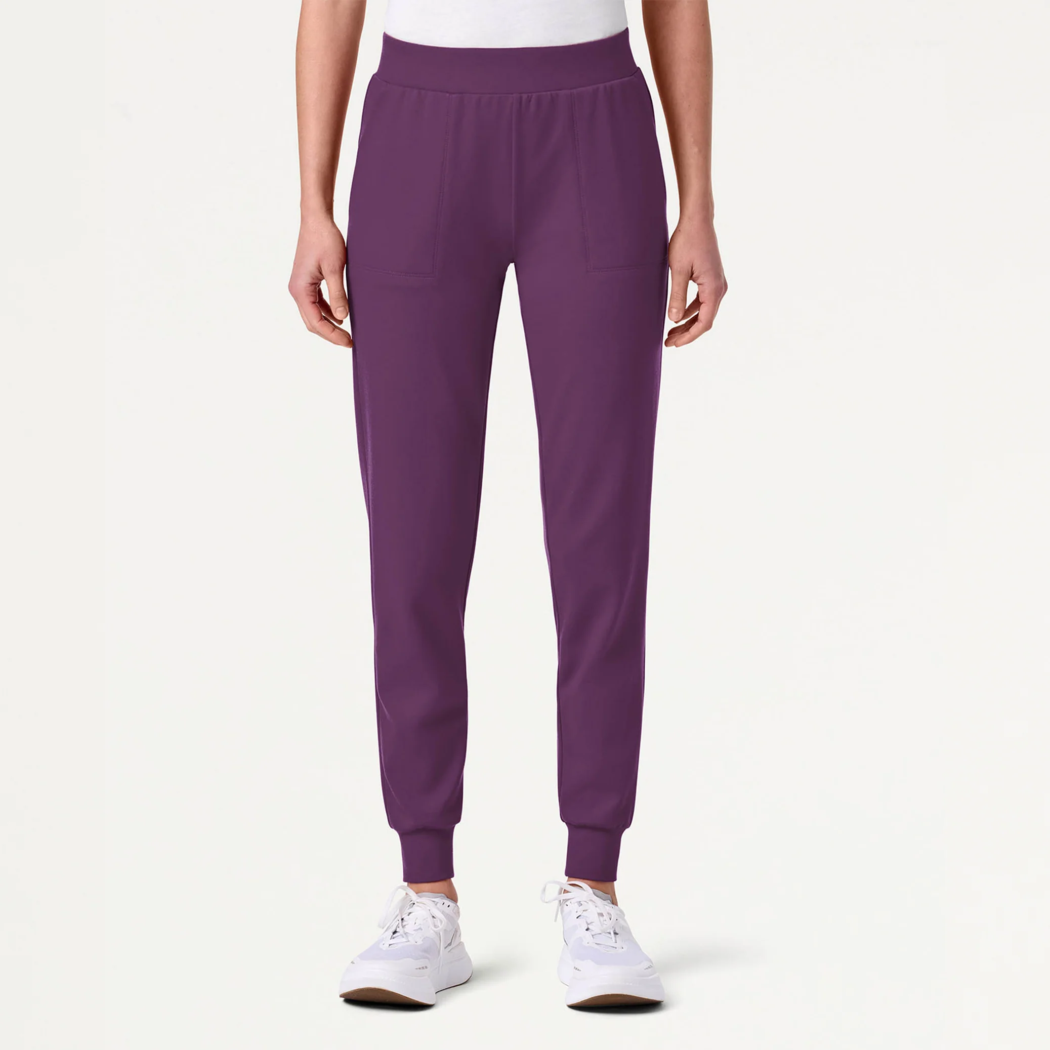 Jaanuu UltraSOFT™ Essential Comfort Women's 6-Pocket Scrub Set - Eggplant - Image 4
