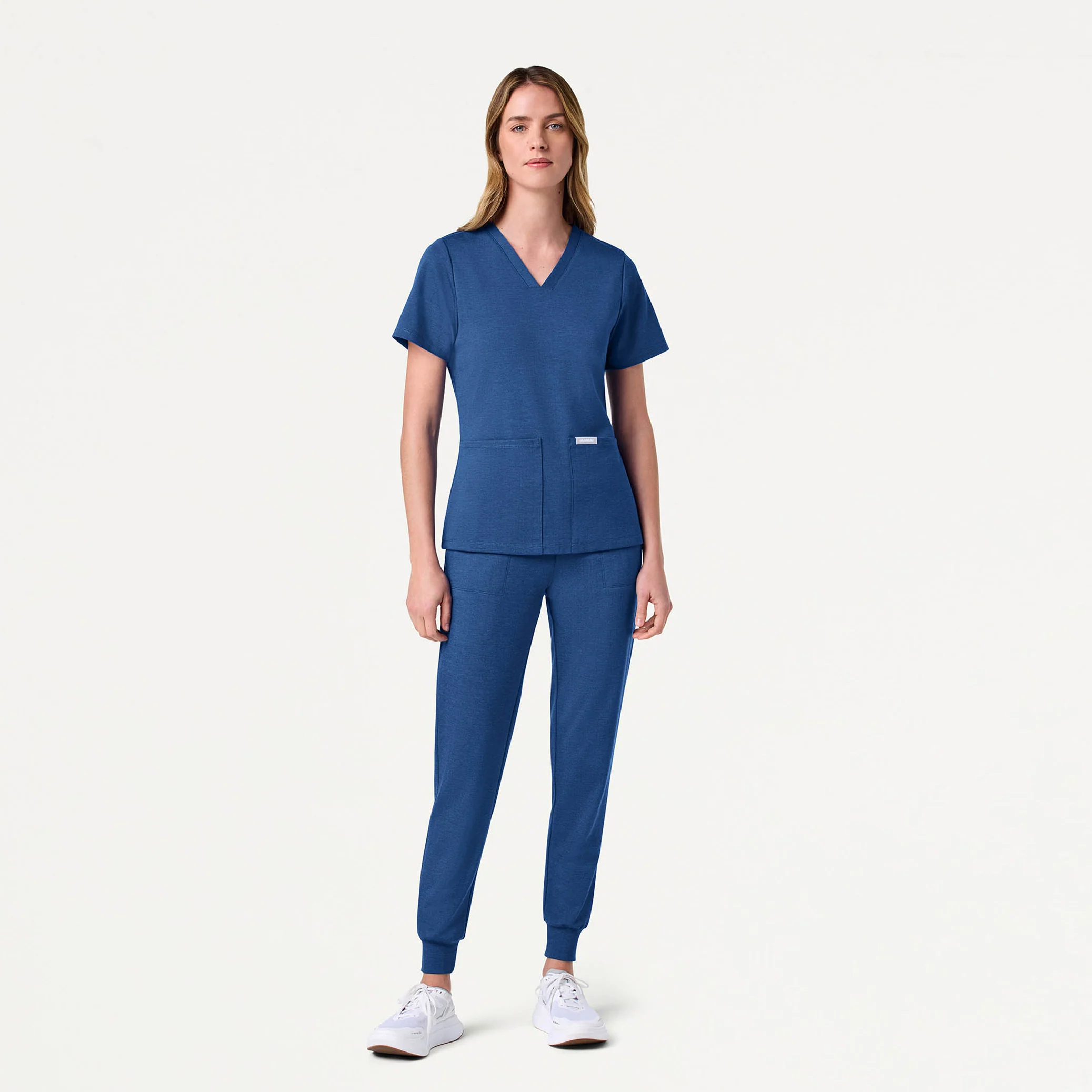 Jaanuu UltraSOFT™ Essential Comfort Women's 6-Pocket Scrub Set - Heather Royal Blue
