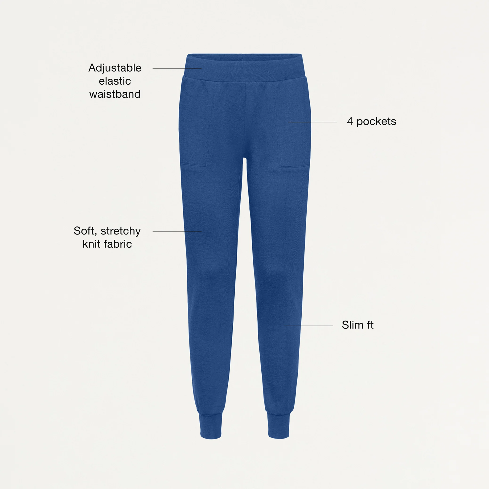 Jaanuu UltraSOFT™ Essential Comfort Women's 6-Pocket Scrub Set - Heather Royal Blue - Image 5