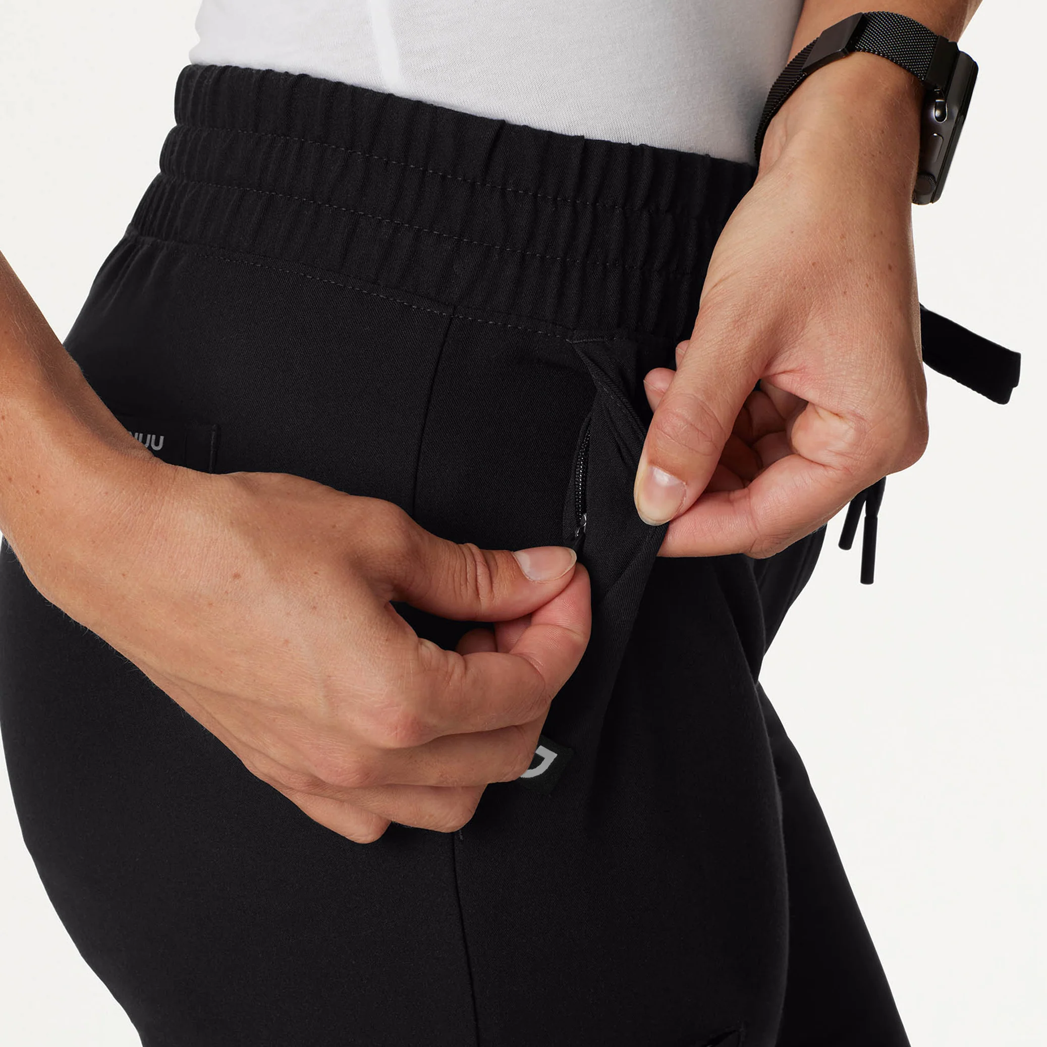 Jace Skinny 7-Pocket Scrub Jogger - Black - Image 7