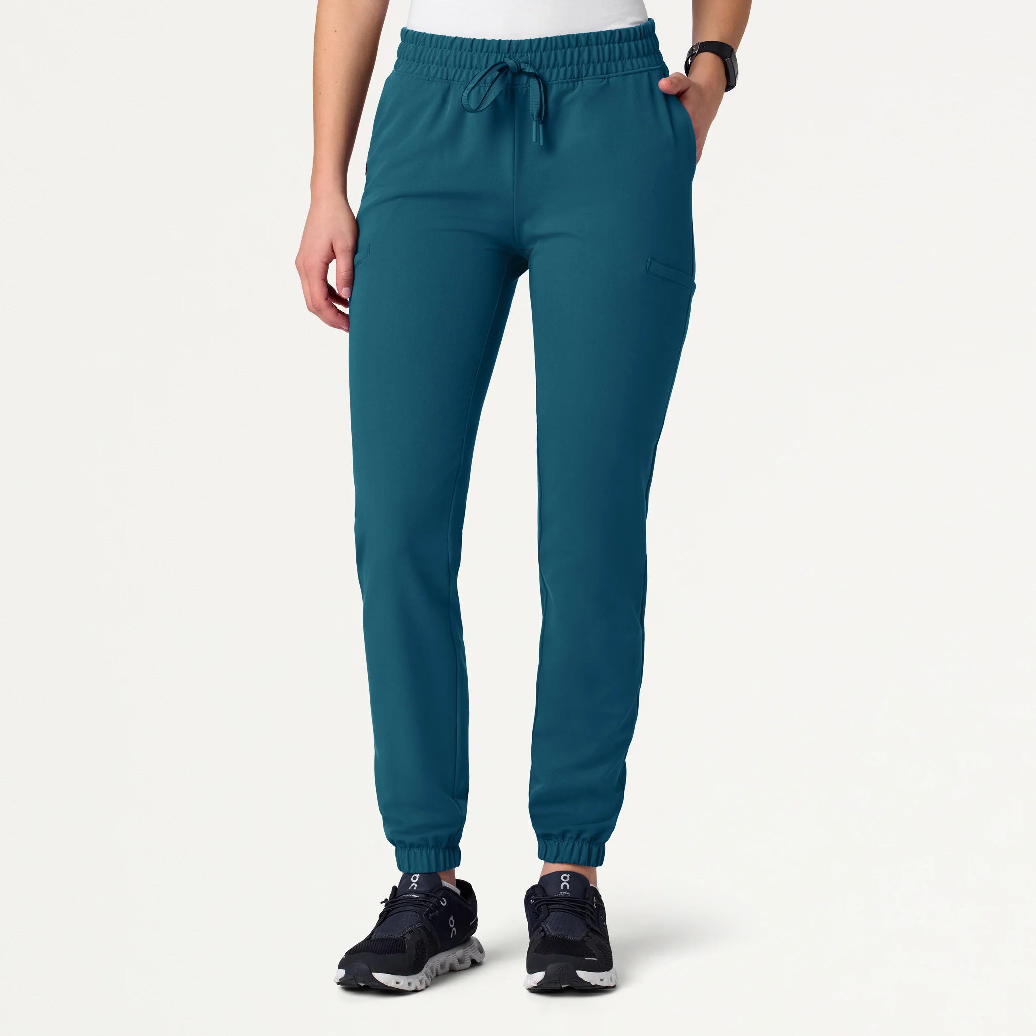 Jace Skinny 7-Pocket Scrub Jogger - Caribbean Blue