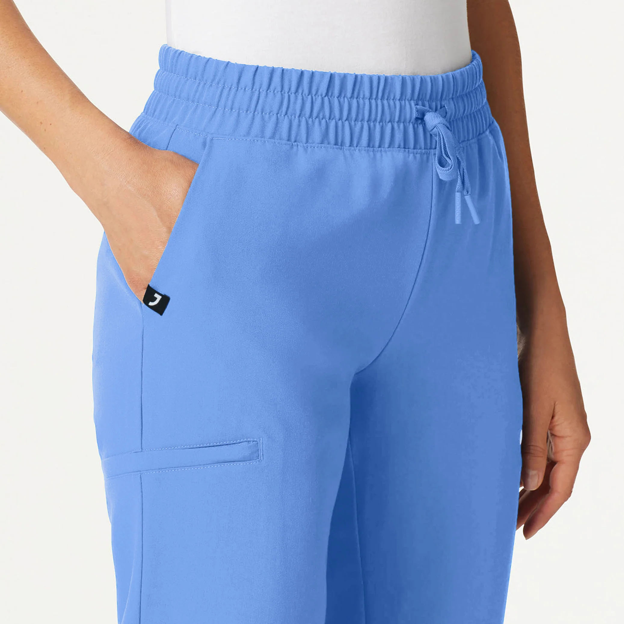 Jace Skinny 7-Pocket Scrub Jogger - Ceil Blue - Image 5