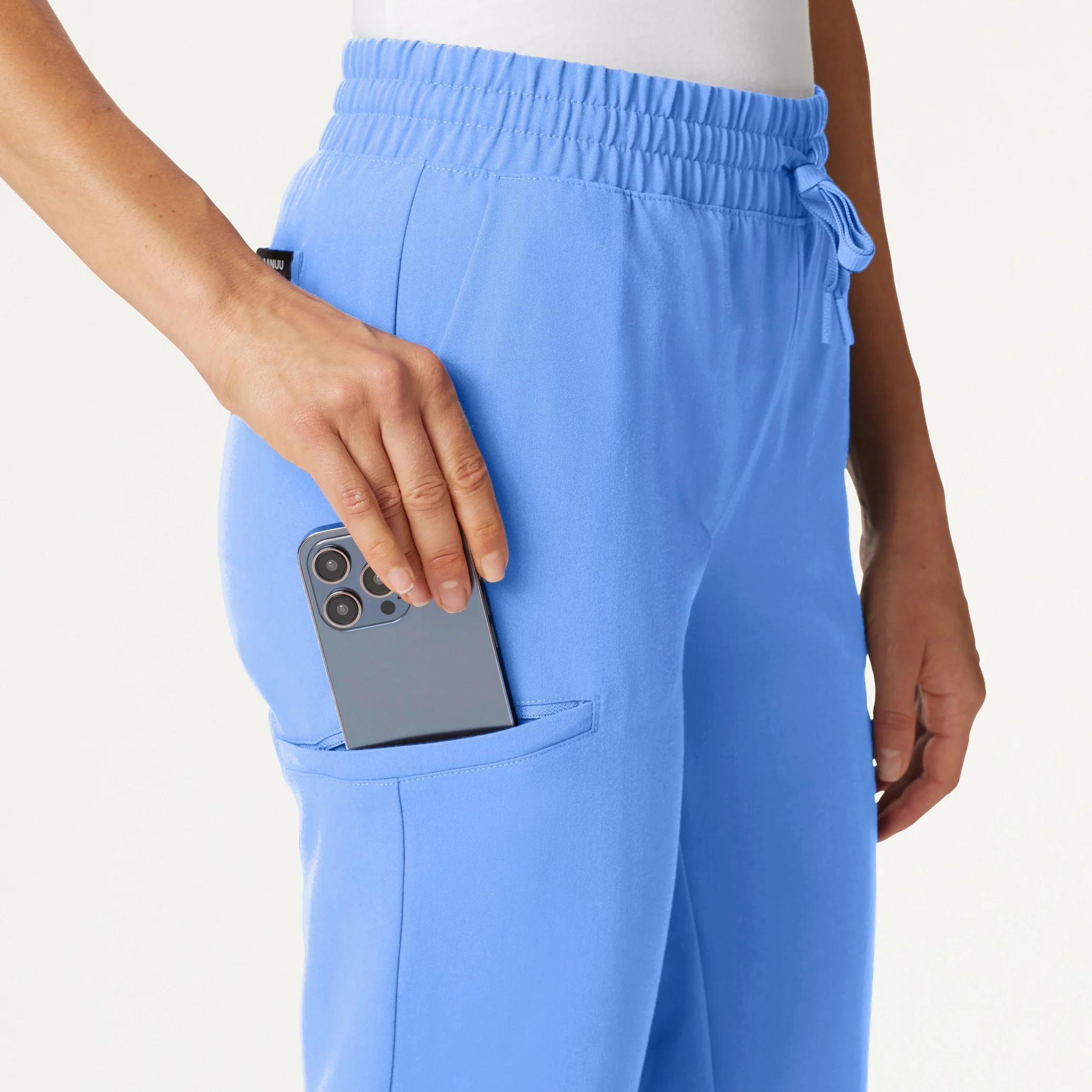 Jace Skinny 7-Pocket Scrub Jogger - Ceil Blue - Image 7