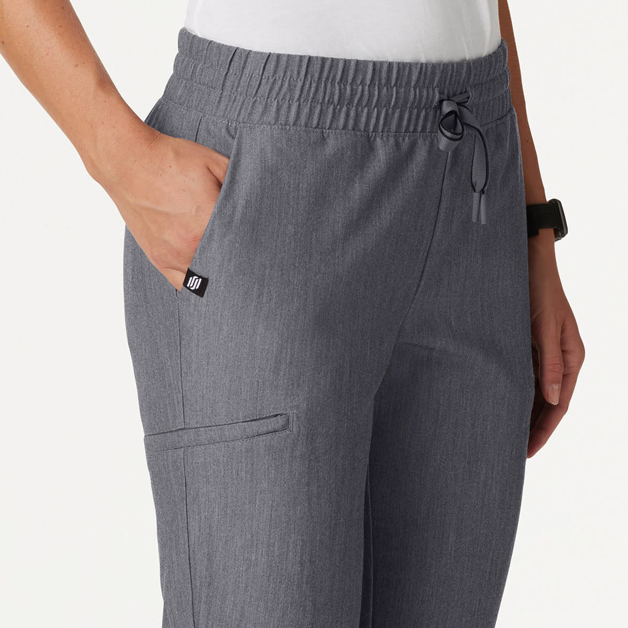 Jace Skinny 7-Pocket Scrub Jogger - Heather Gray - Image 5