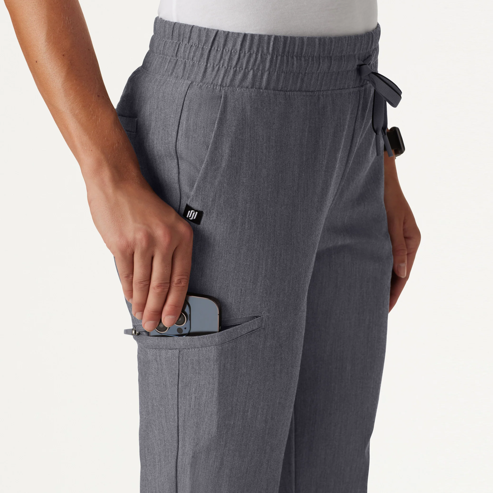 Jace Skinny 7-Pocket Scrub Jogger - Heather Gray - Image 7