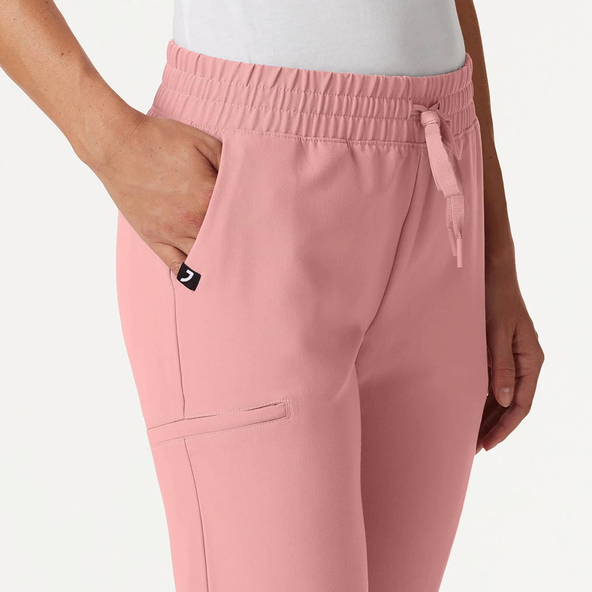 Jace Skinny 7-Pocket Scrub Jogger - Mauve - Image 5