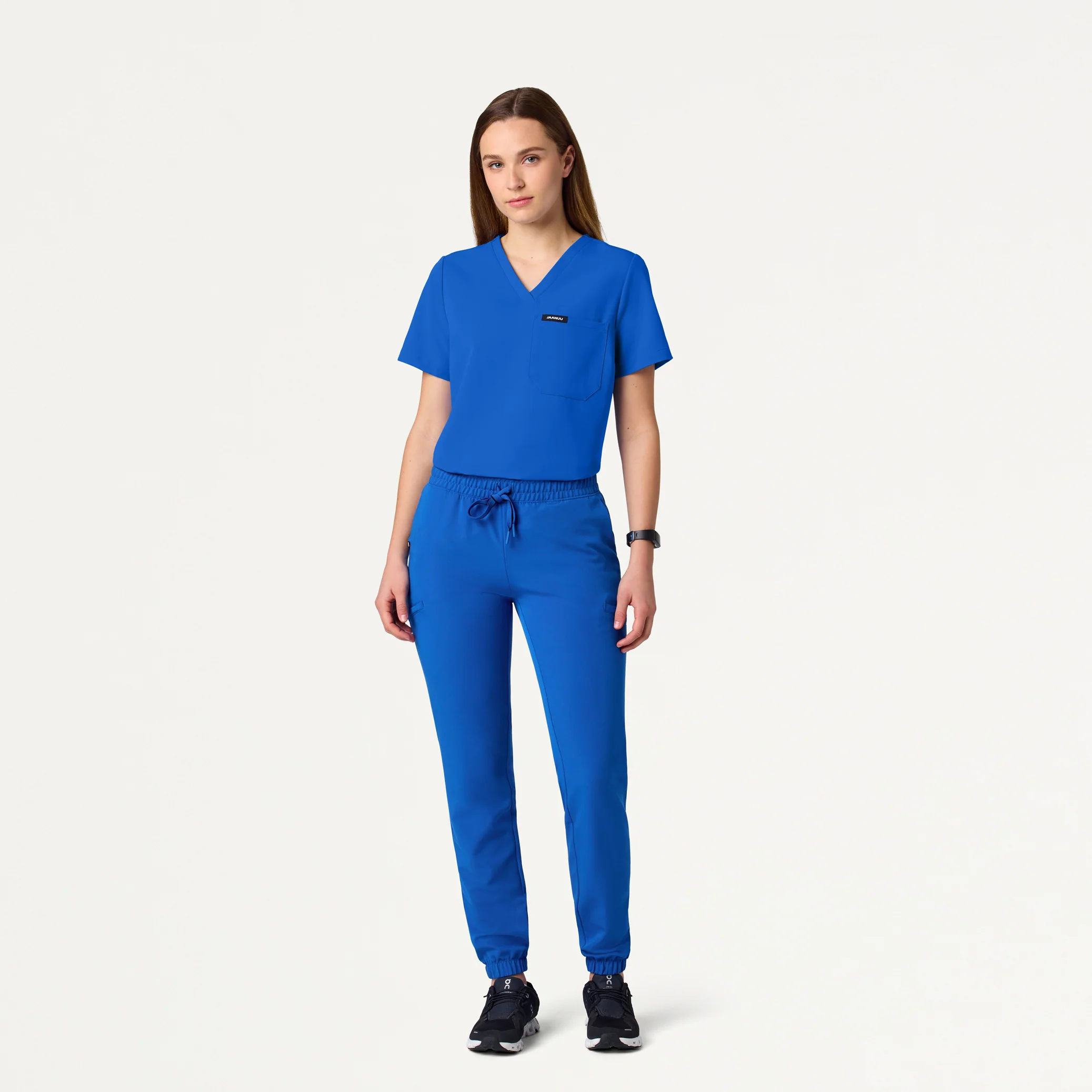 Jace Skinny 7-Pocket Scrub Jogger - Royal Blue - Image 2