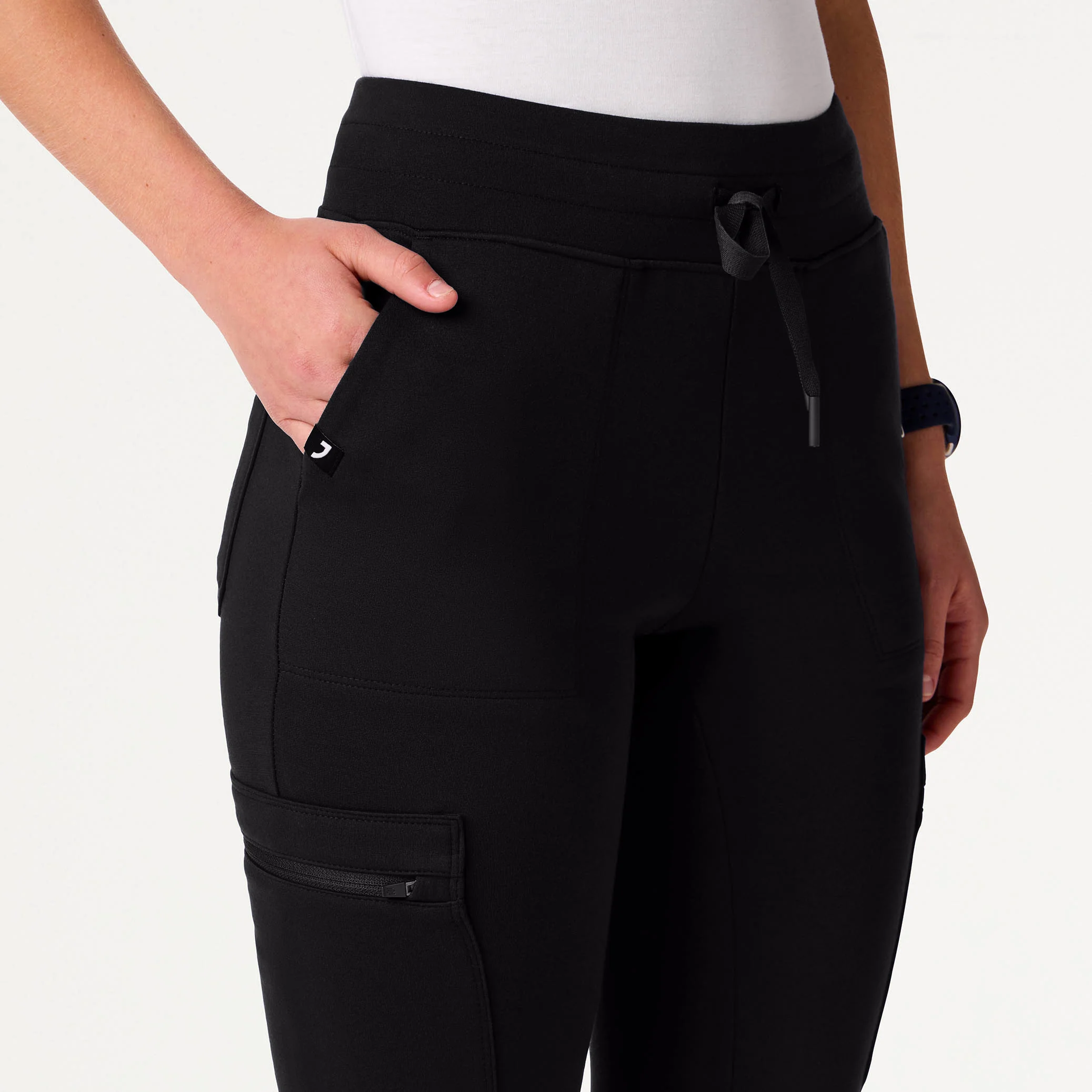 Kait 10-Pocket Skinny UltraSOFT™ Scrub Jogger - Black - Image 7