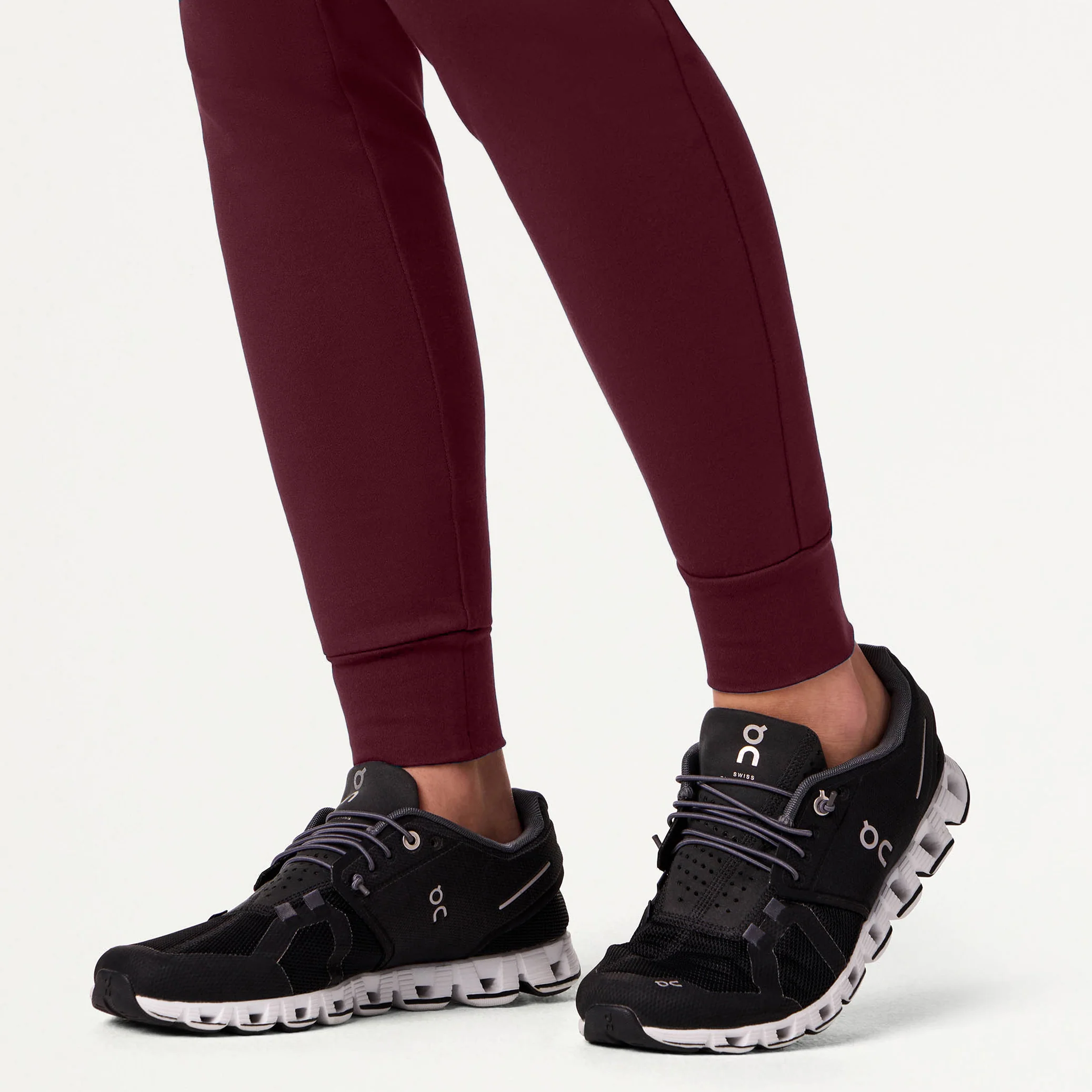 Kait 10-Pocket Skinny UltraSOFT™ Scrub Jogger - Burgundy - Image 5
