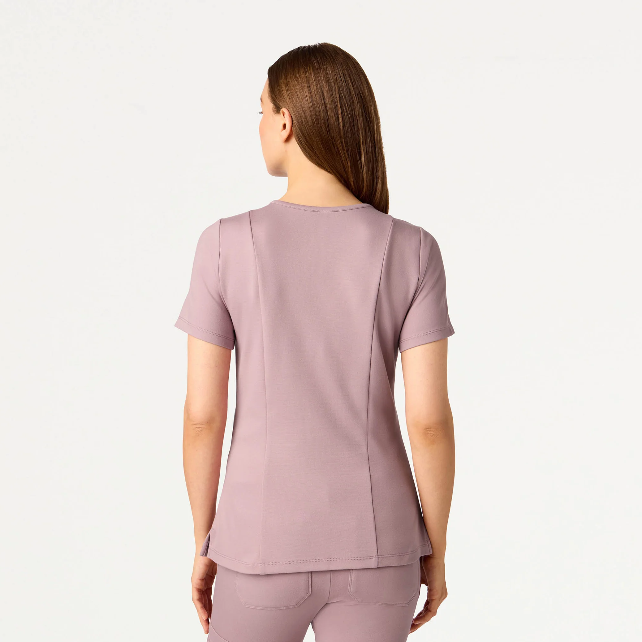 Kass Slim 4-Pocket UltraSOFT™ Scrub Top - Blossom - Image 3