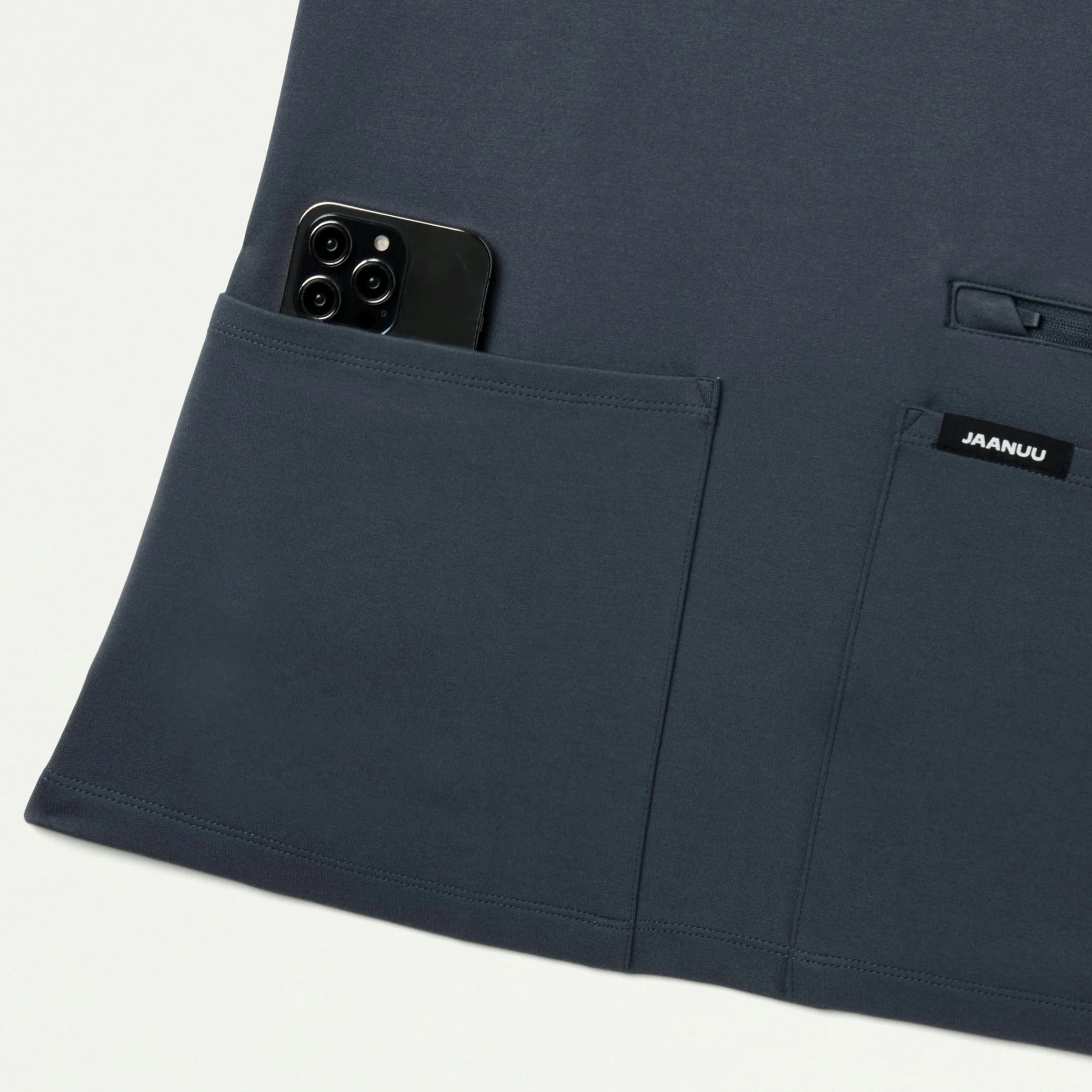 Kass Slim 4-Pocket UltraSOFT™ Scrub Top - Carbon Gray - Image 7