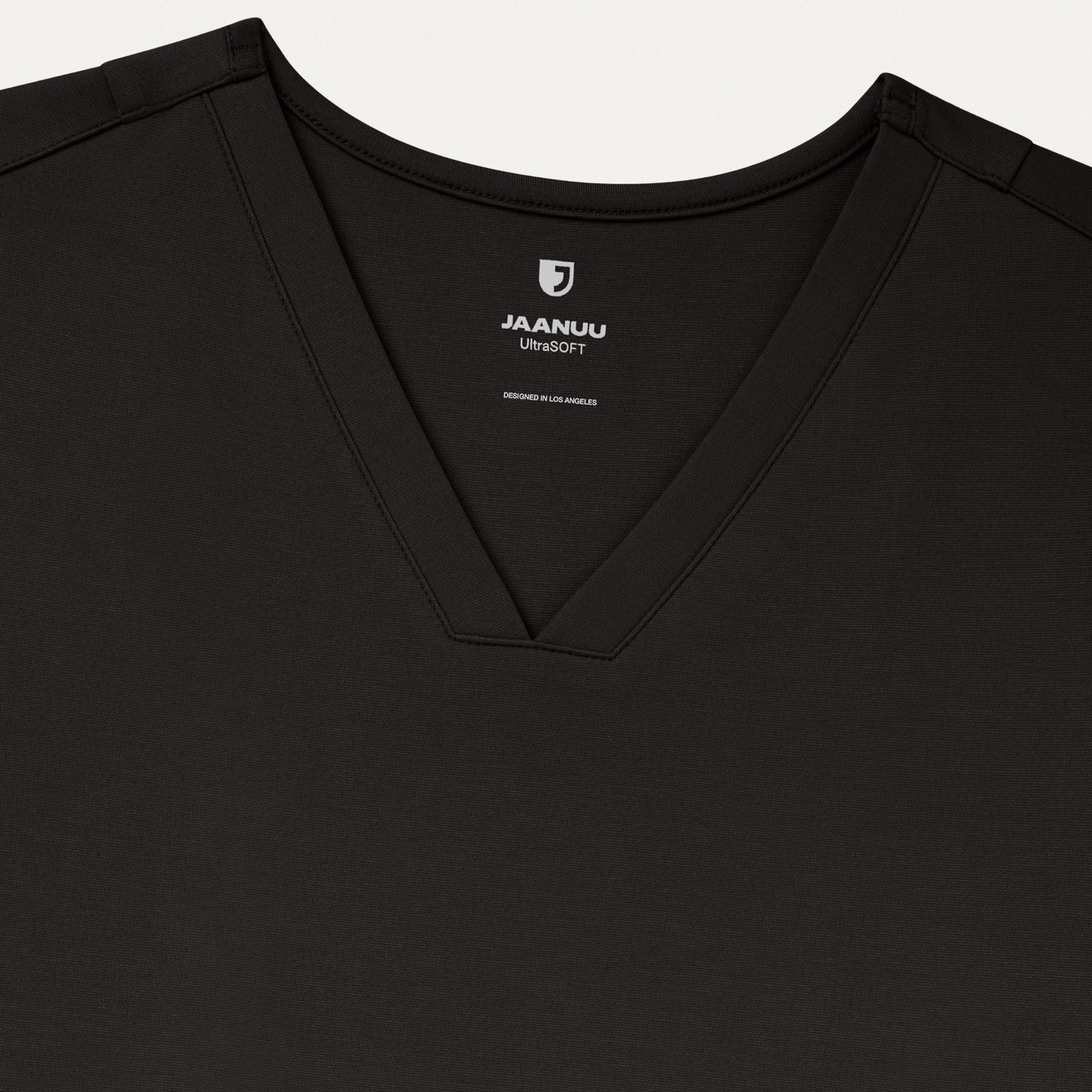 Kass Slim 4-Pocket UltraSOFT™ Scrub Top - Charcoal - Image 4