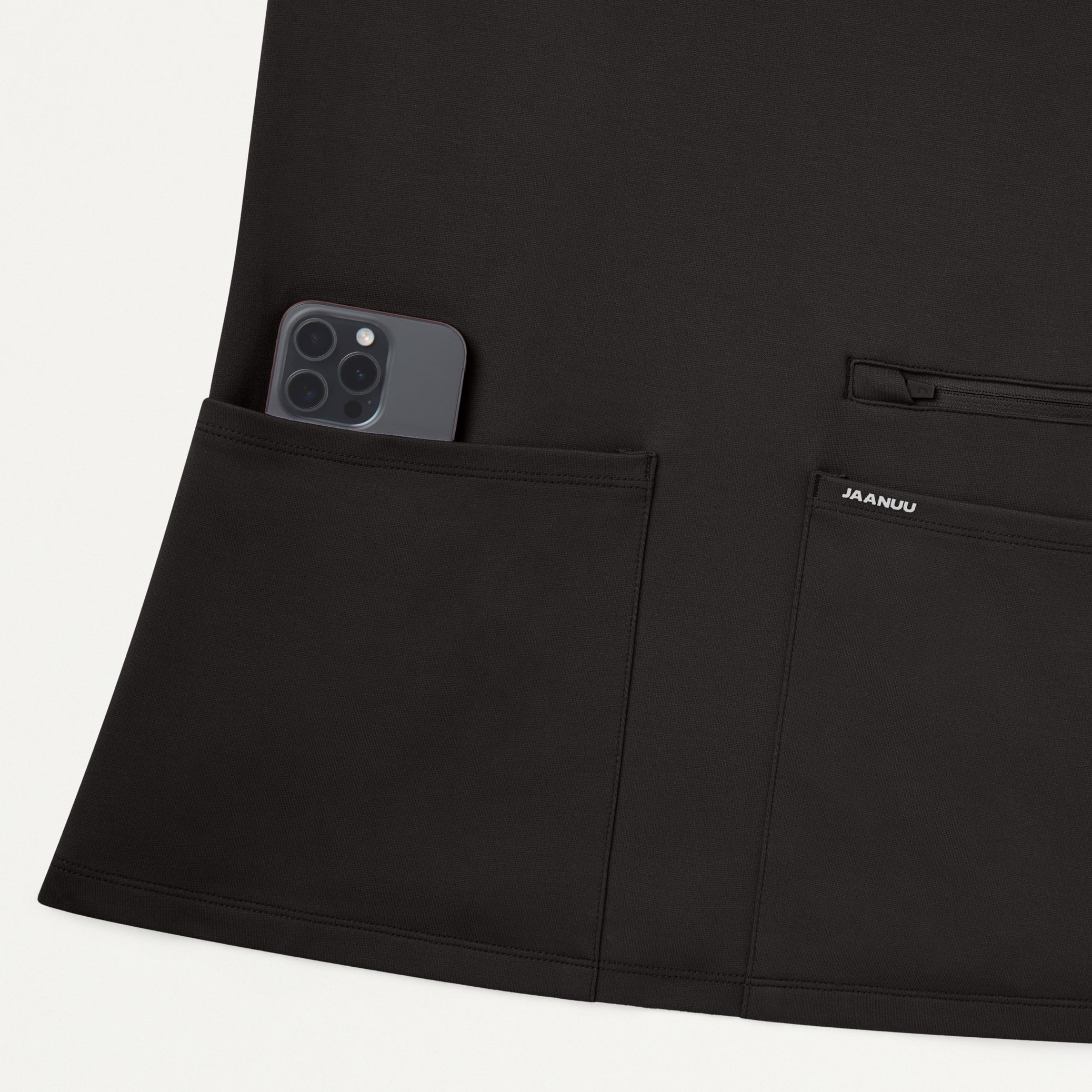 Kass Slim 4-Pocket UltraSOFT™ Scrub Top - Charcoal - Image 5