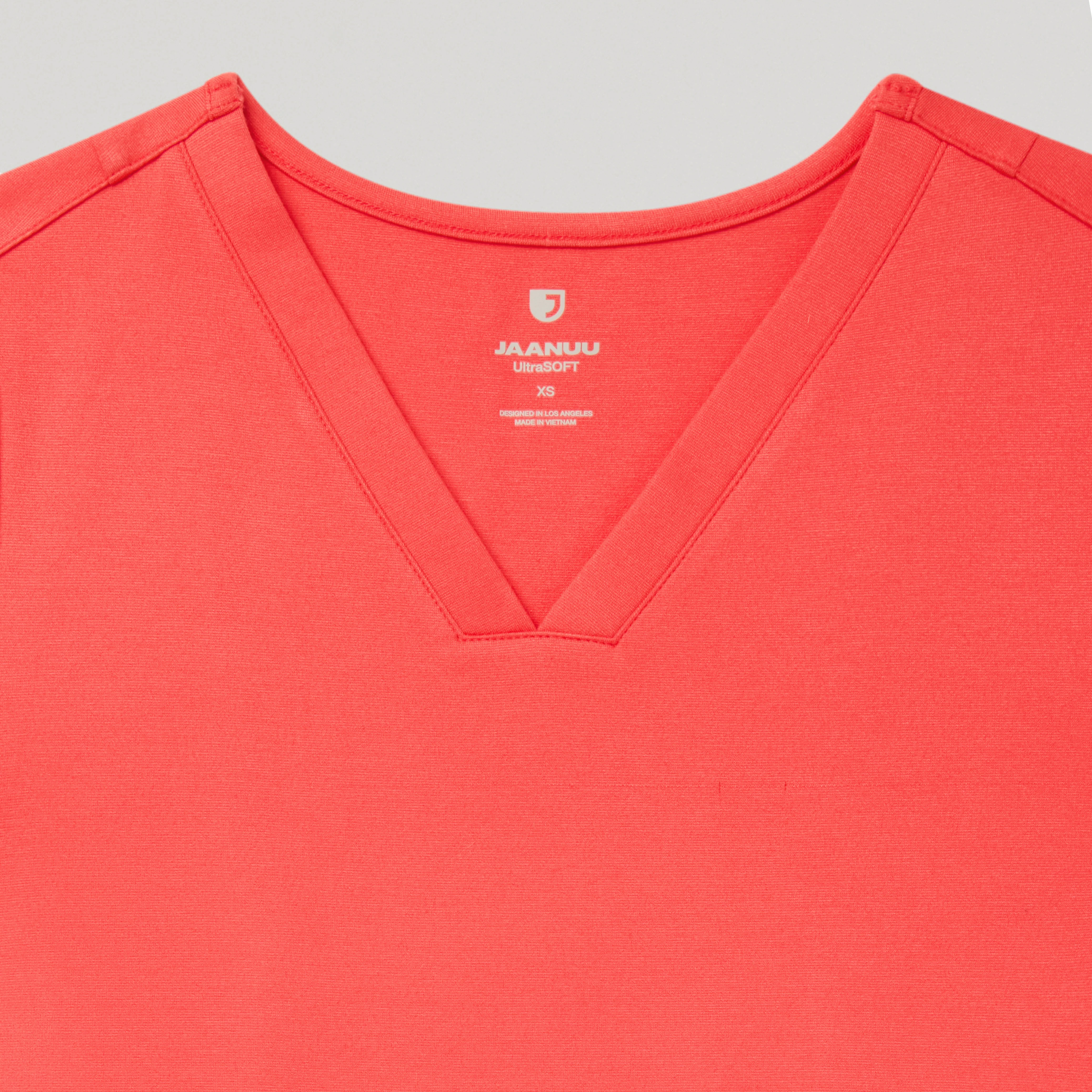 Kass Slim 4-Pocket UltraSOFT™ Scrub Top - Coral - Image 4