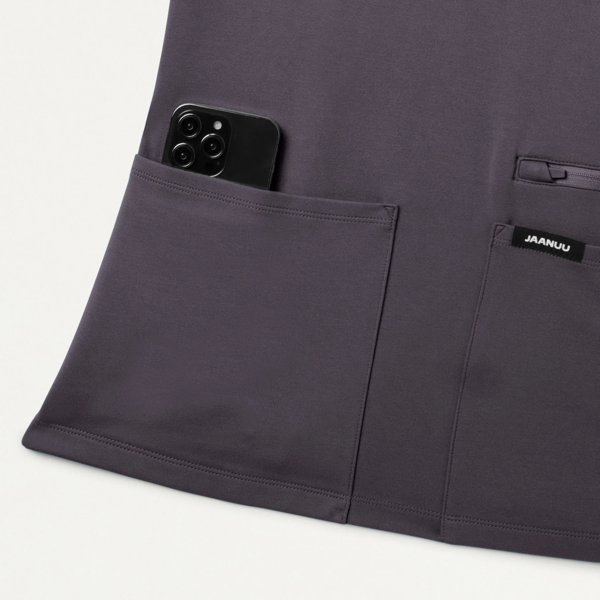 Kass Slim 4-Pocket UltraSOFT™ Scrub Top - Harbor Gray - Image 5