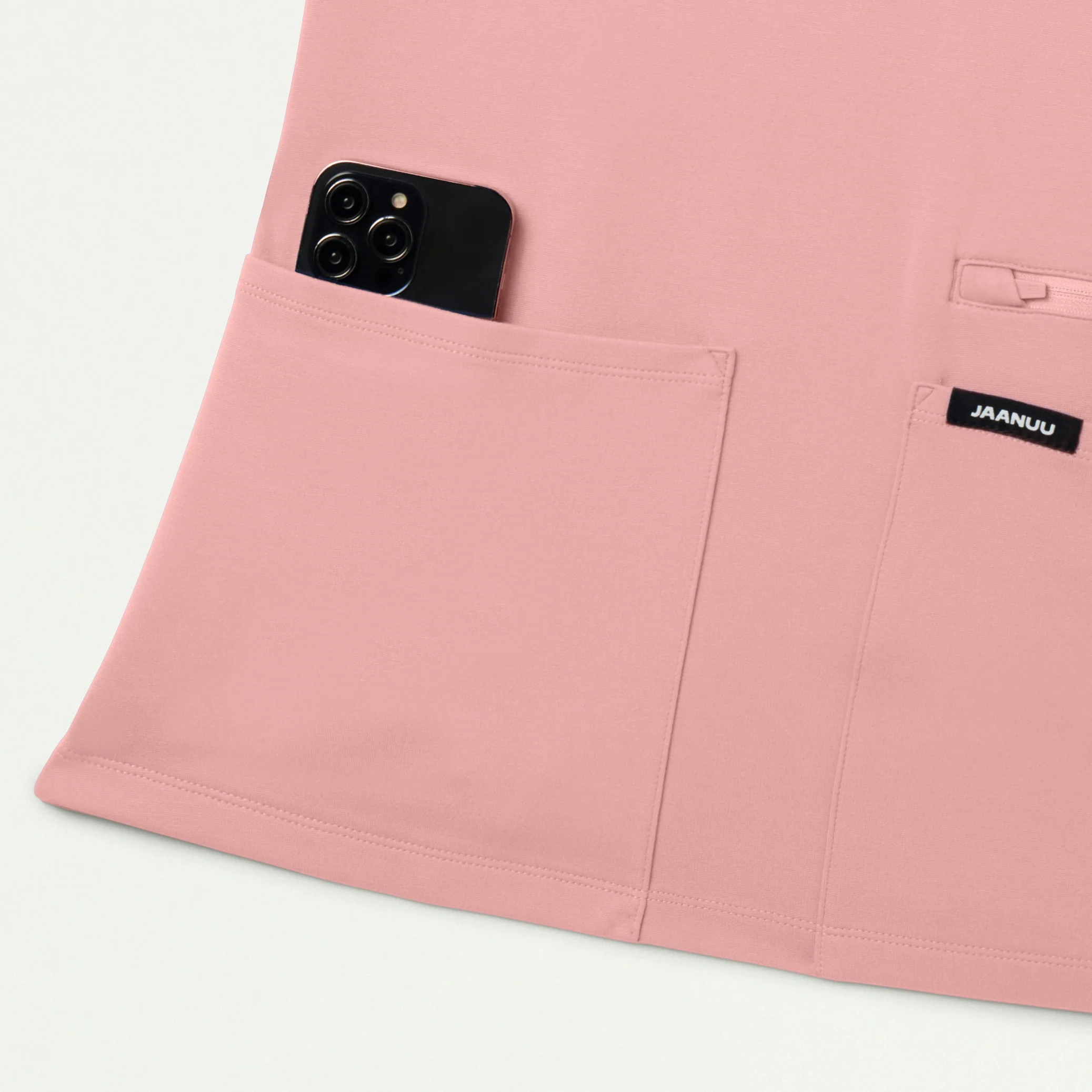 Kass Slim 4-Pocket UltraSOFT™ Scrub Top - Mauve - Image 7