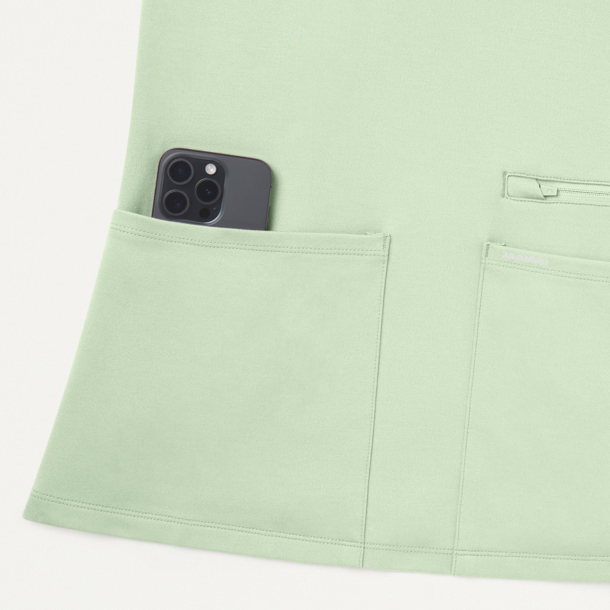 Kass Slim 4-Pocket UltraSOFT™ Scrub Top - Mint - Image 5