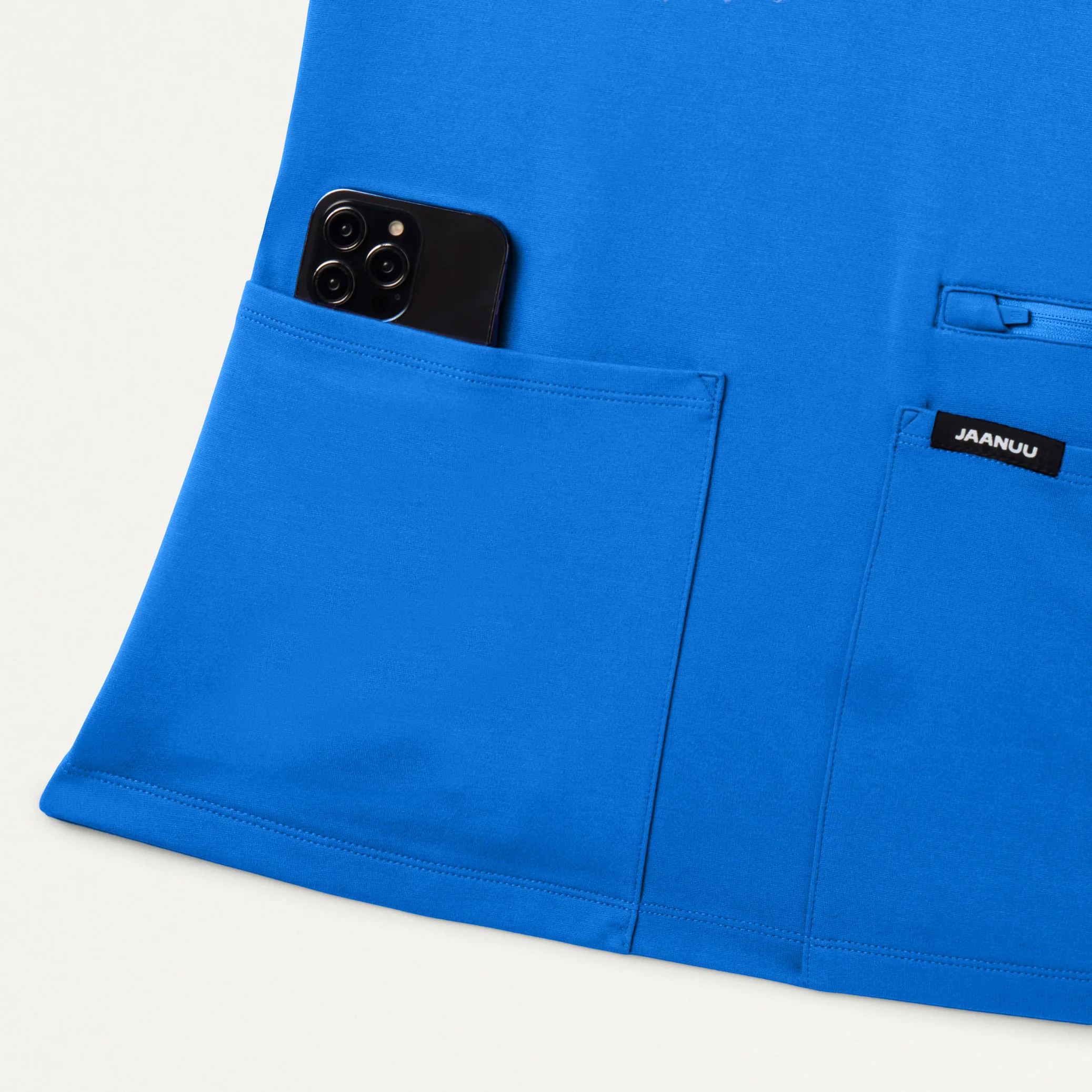 Kass Slim 4-Pocket UltraSOFT™ Scrub Top - Royal Blue - Image 5