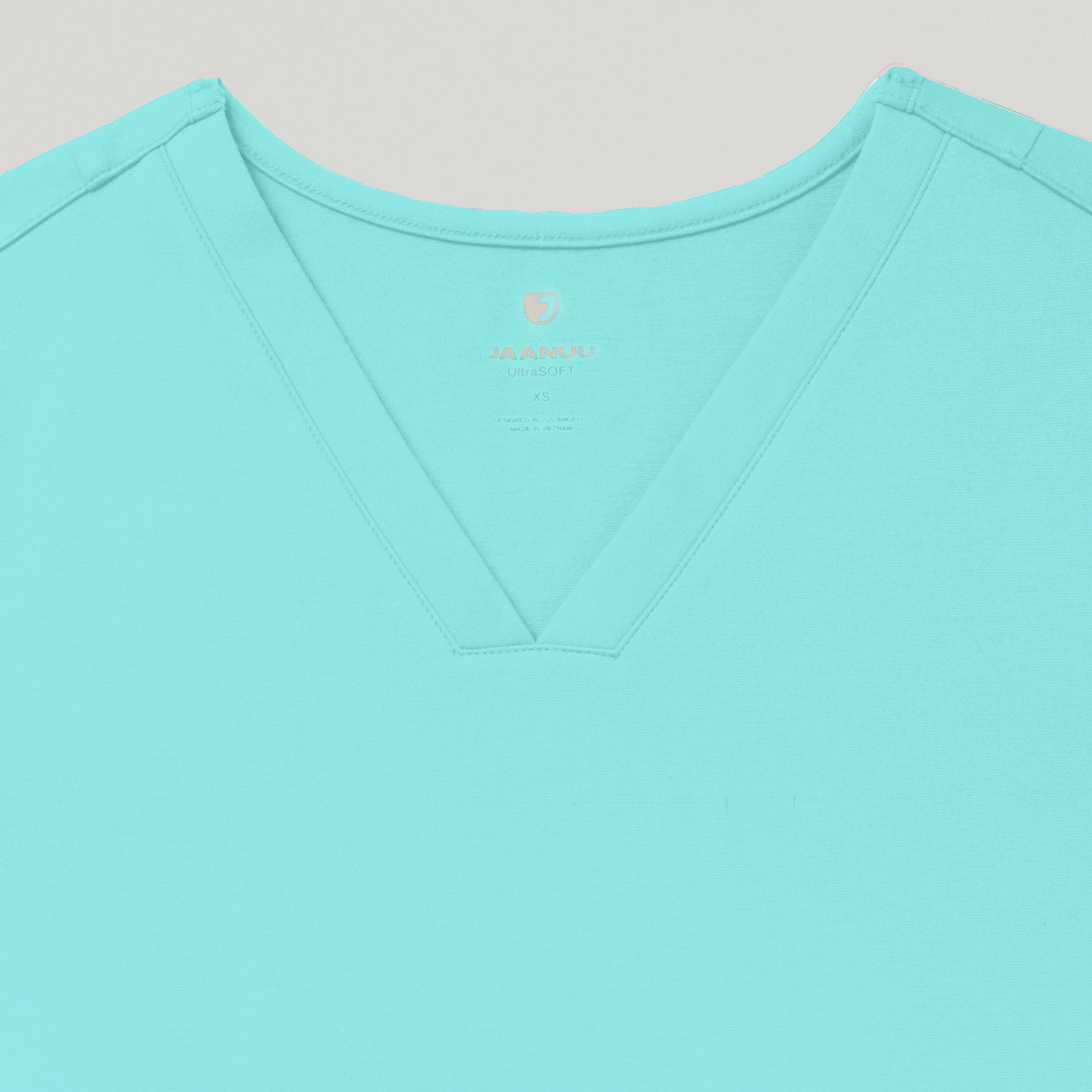 Kass Slim 4-Pocket UltraSOFT™ Scrub Top - Surf - Image 4