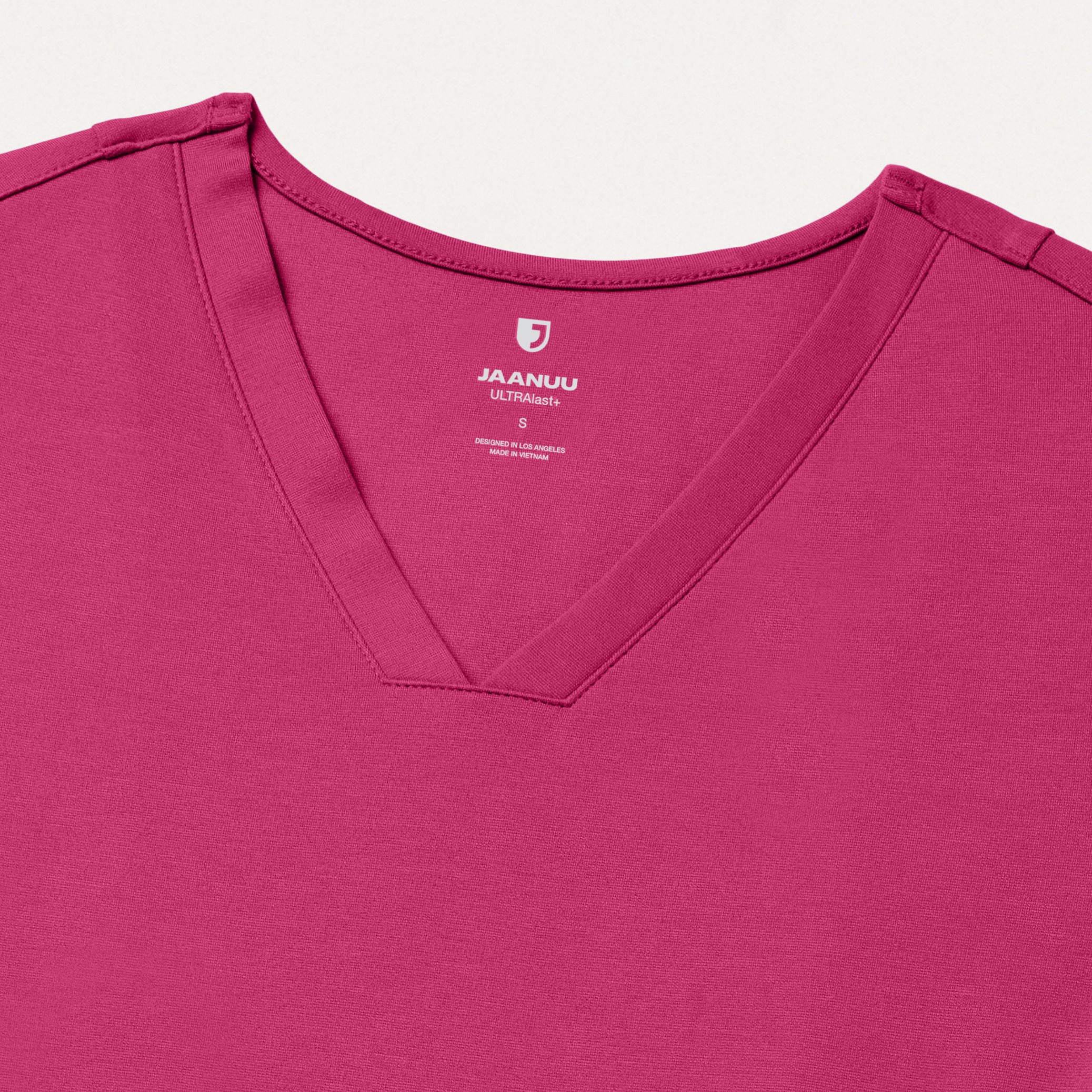 Kass Slim 4-Pocket UltraSOFT™ Scrub Top - Wild Berry - Image 4