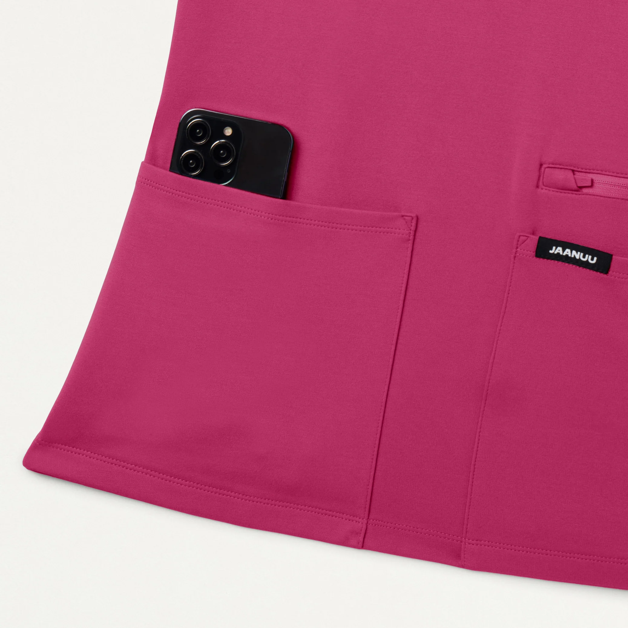 Kass Slim 4-Pocket UltraSOFT™ Scrub Top - Wild Berry - Image 5