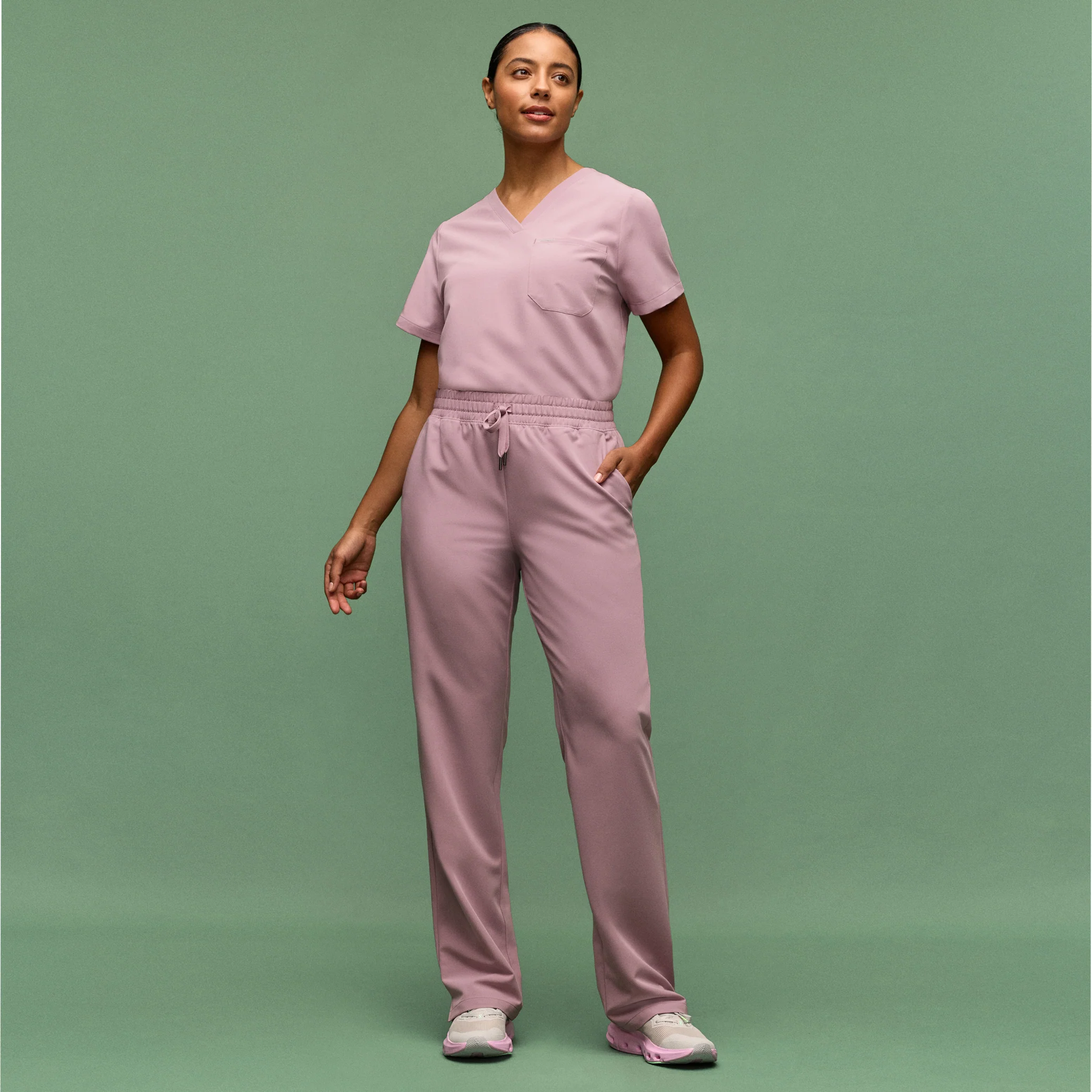 Kerr 365 High Waisted Scrub Pant - Blossom
