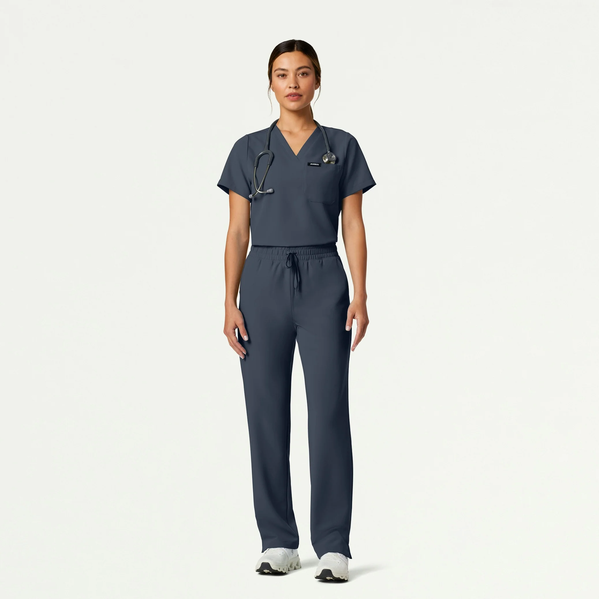 Kerr 365 High Waisted Scrub Pant - Carbon Gray - Image 2