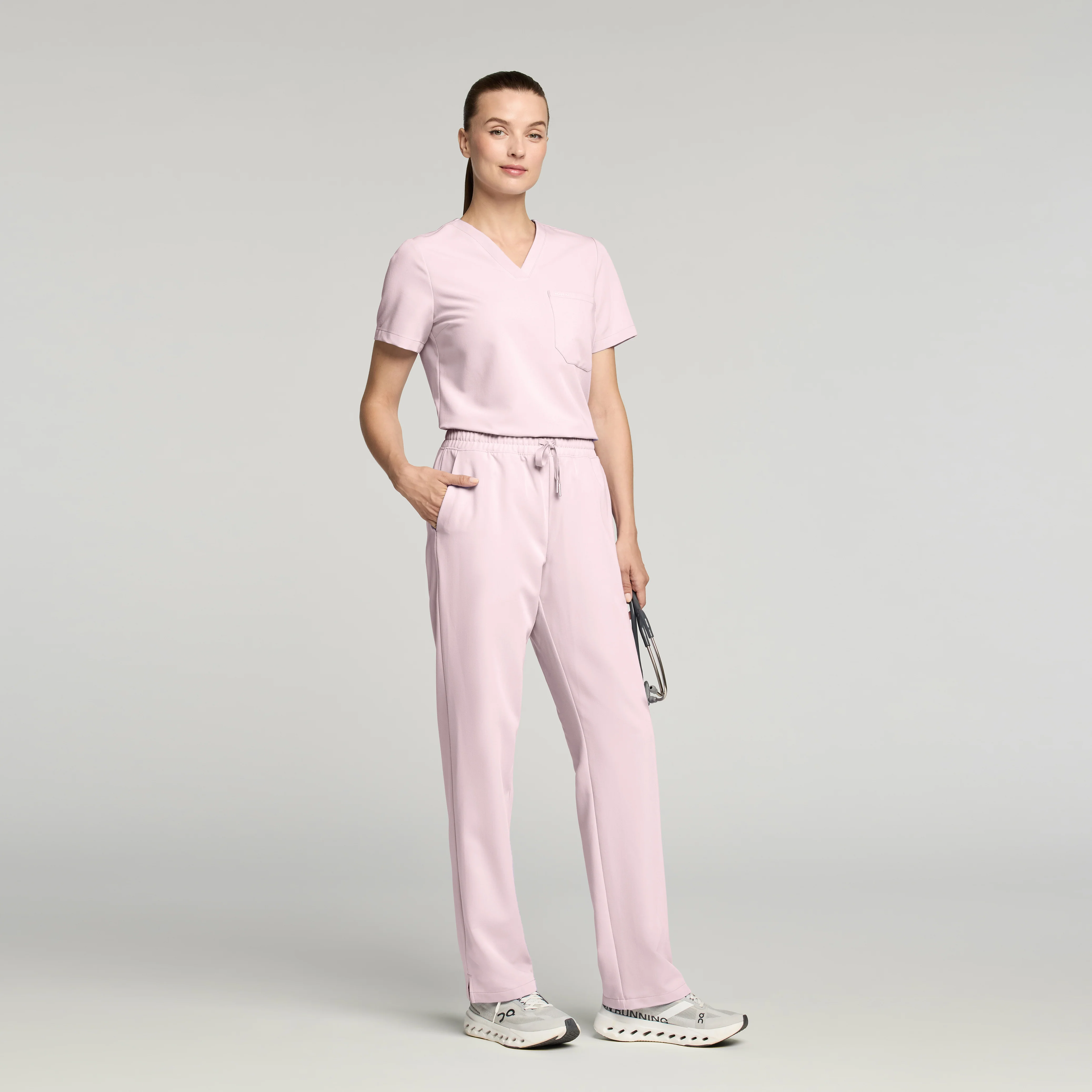 Kerr 365 High Waisted Scrub Pant - Rose Quartz - Image 2
