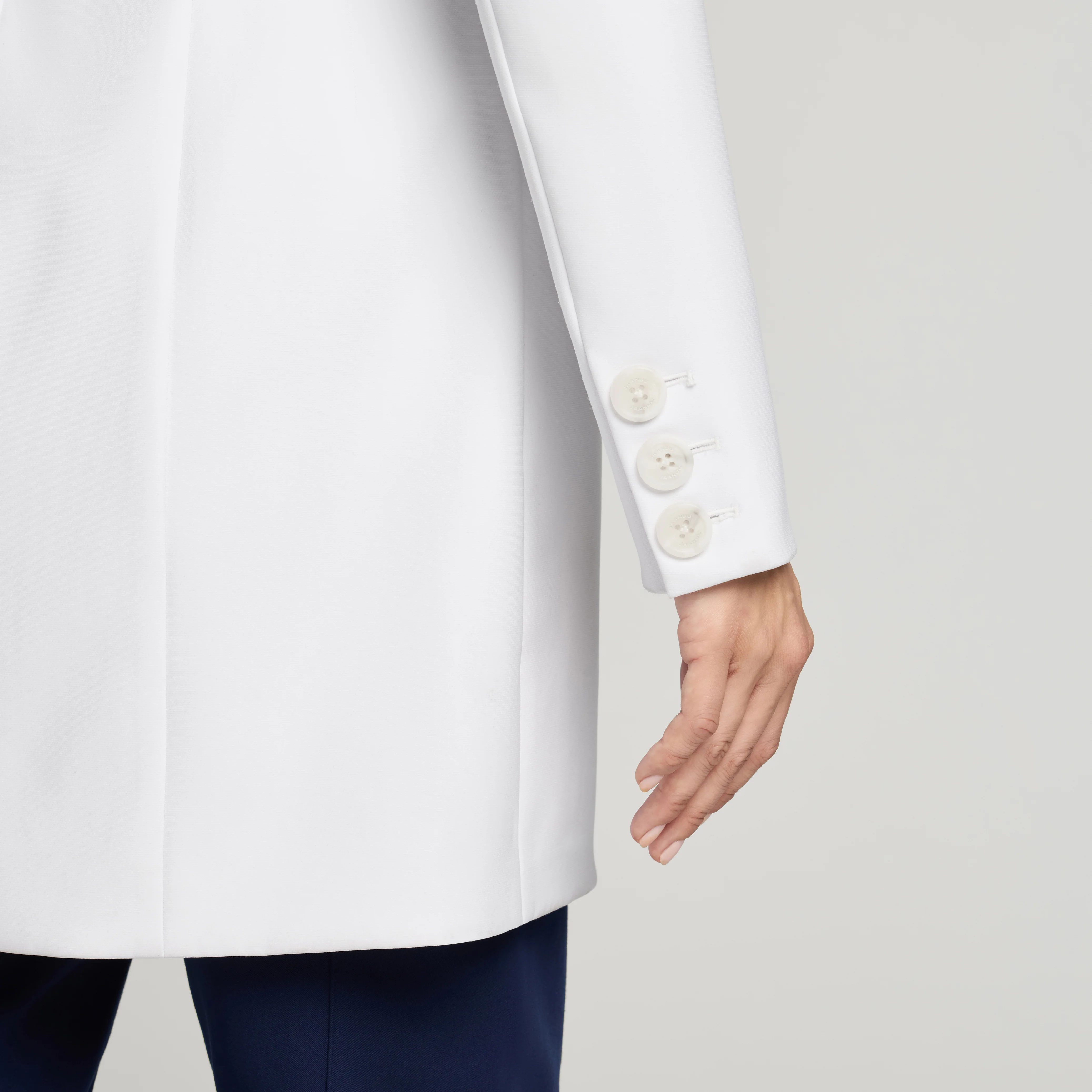 Linea 33" White Coat - White - Image 10