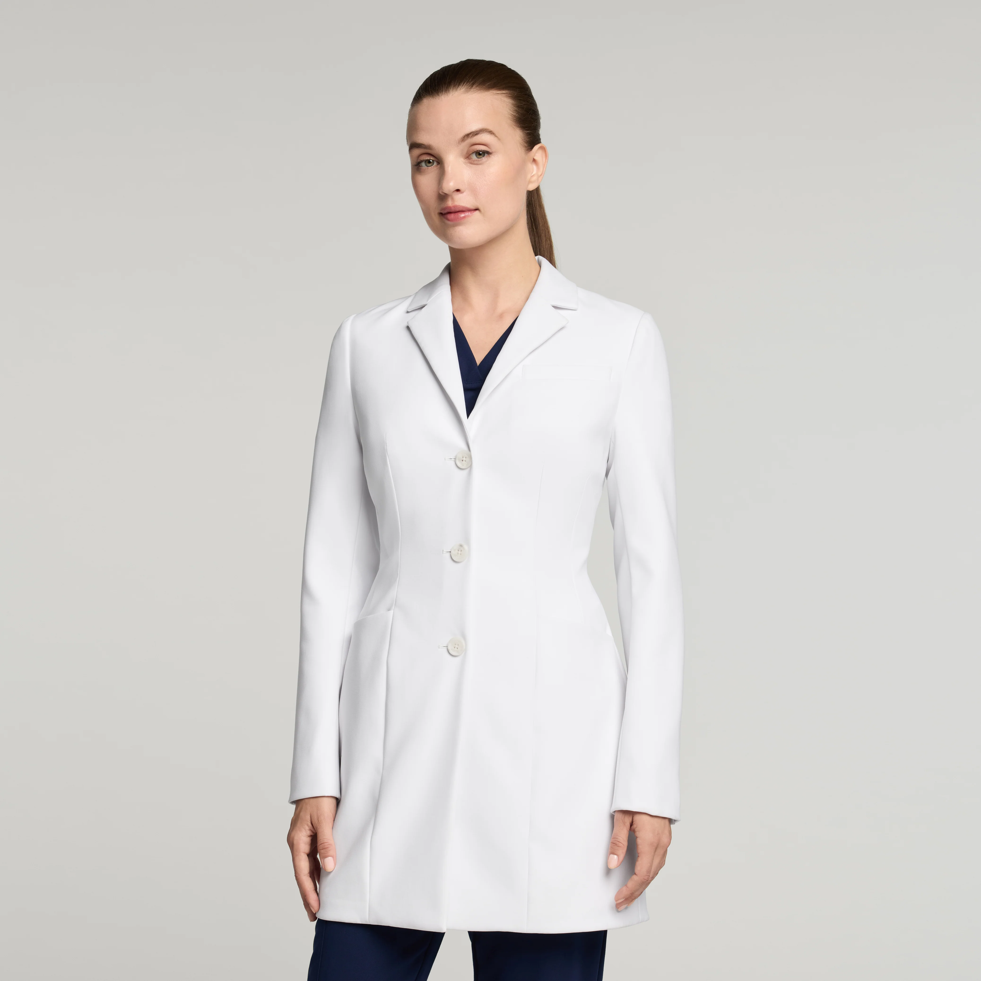 Linea 33" White Coat - White - Image 4