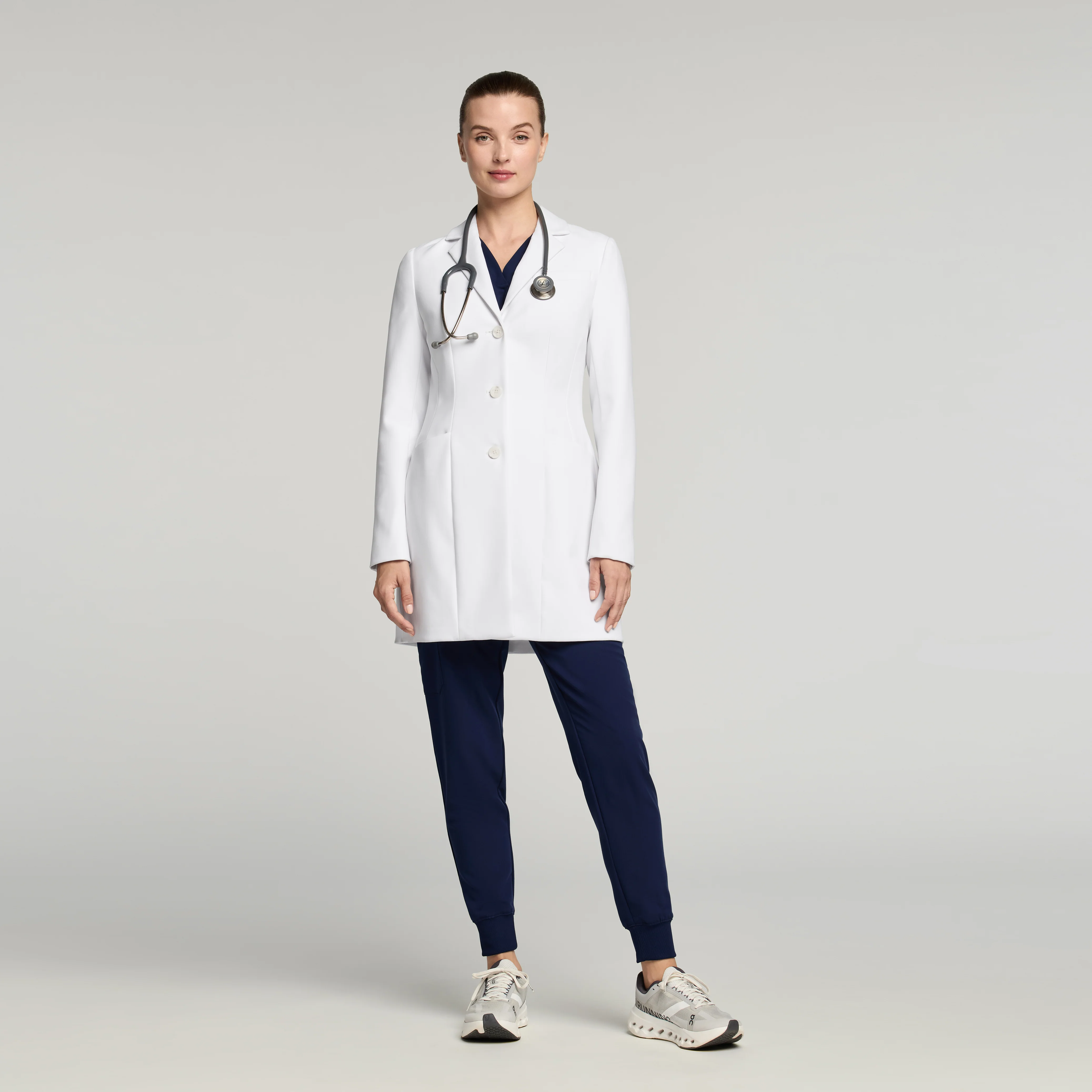 Linea 33" White Coat - White - Image 5